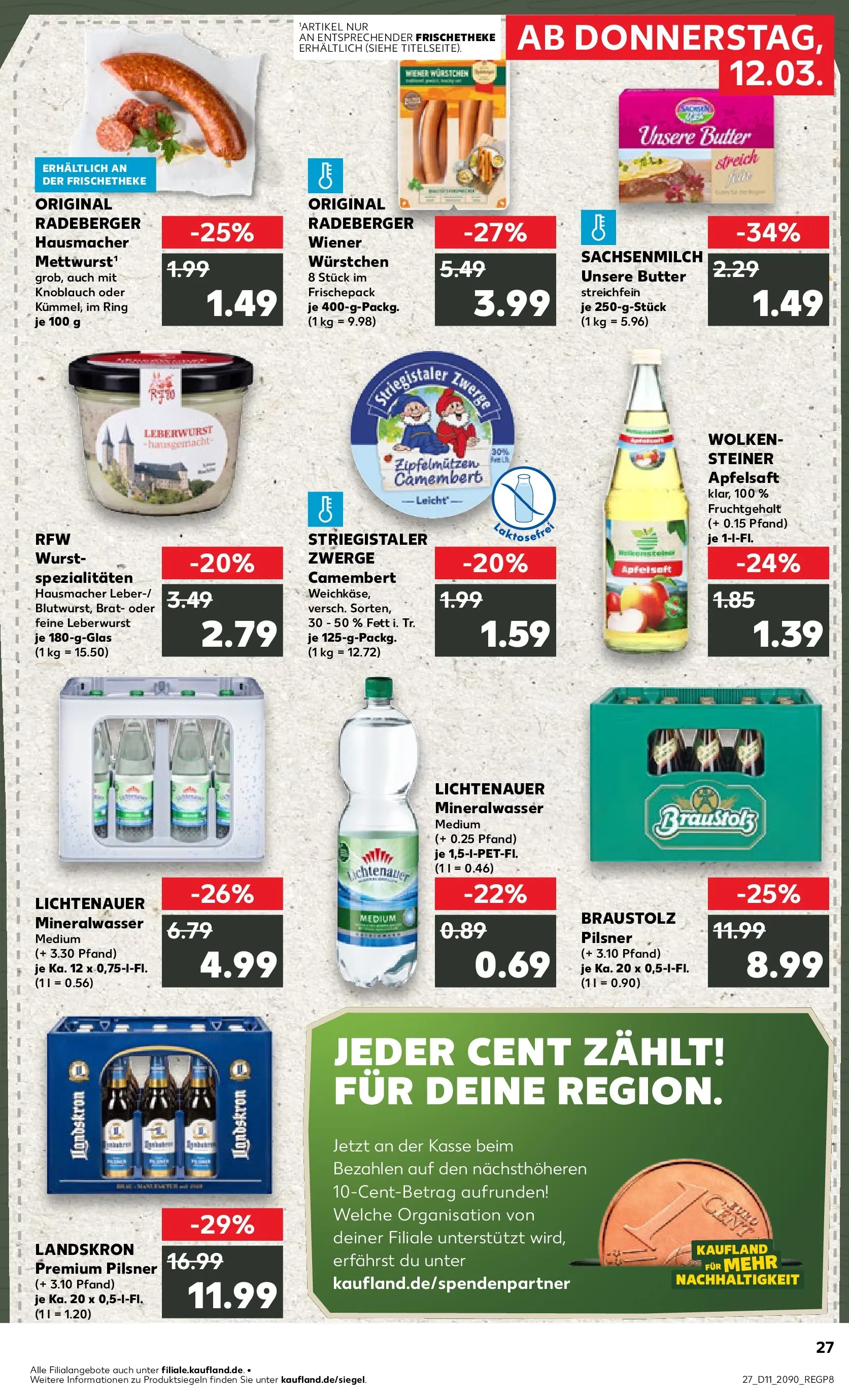 Prospekt Kaufland ab 09.03.2026 » Angebote Online zum Blättern | Seite: 39 | Produkte: Wiener wurstchen, Apfelsaft, Apple, Knoblauch