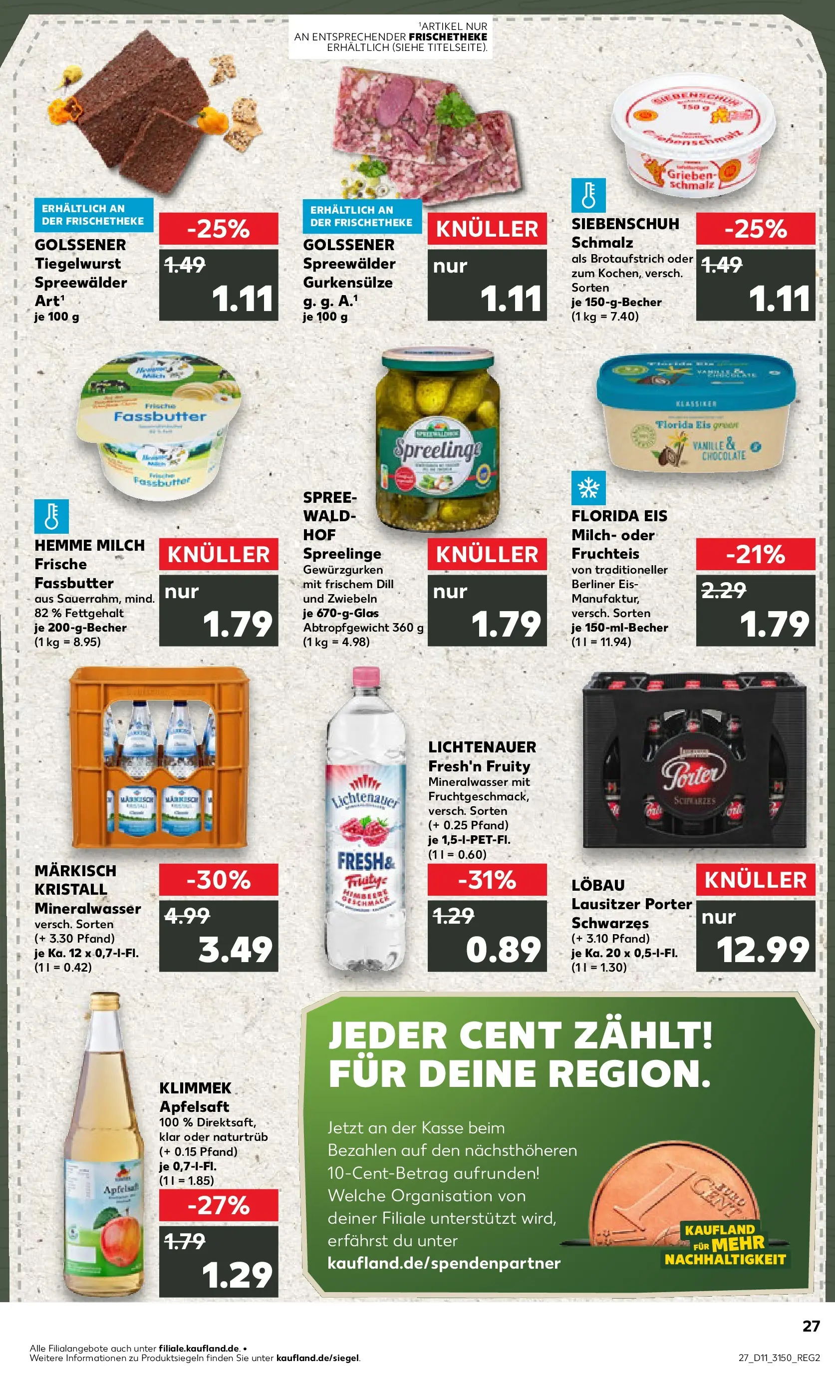 Prospekt Kaufland ab 09.03.2026 » Angebote Online zum Blättern | Seite: 39 | Produkte: Berliner, Milch, Zwiebeln, Eis