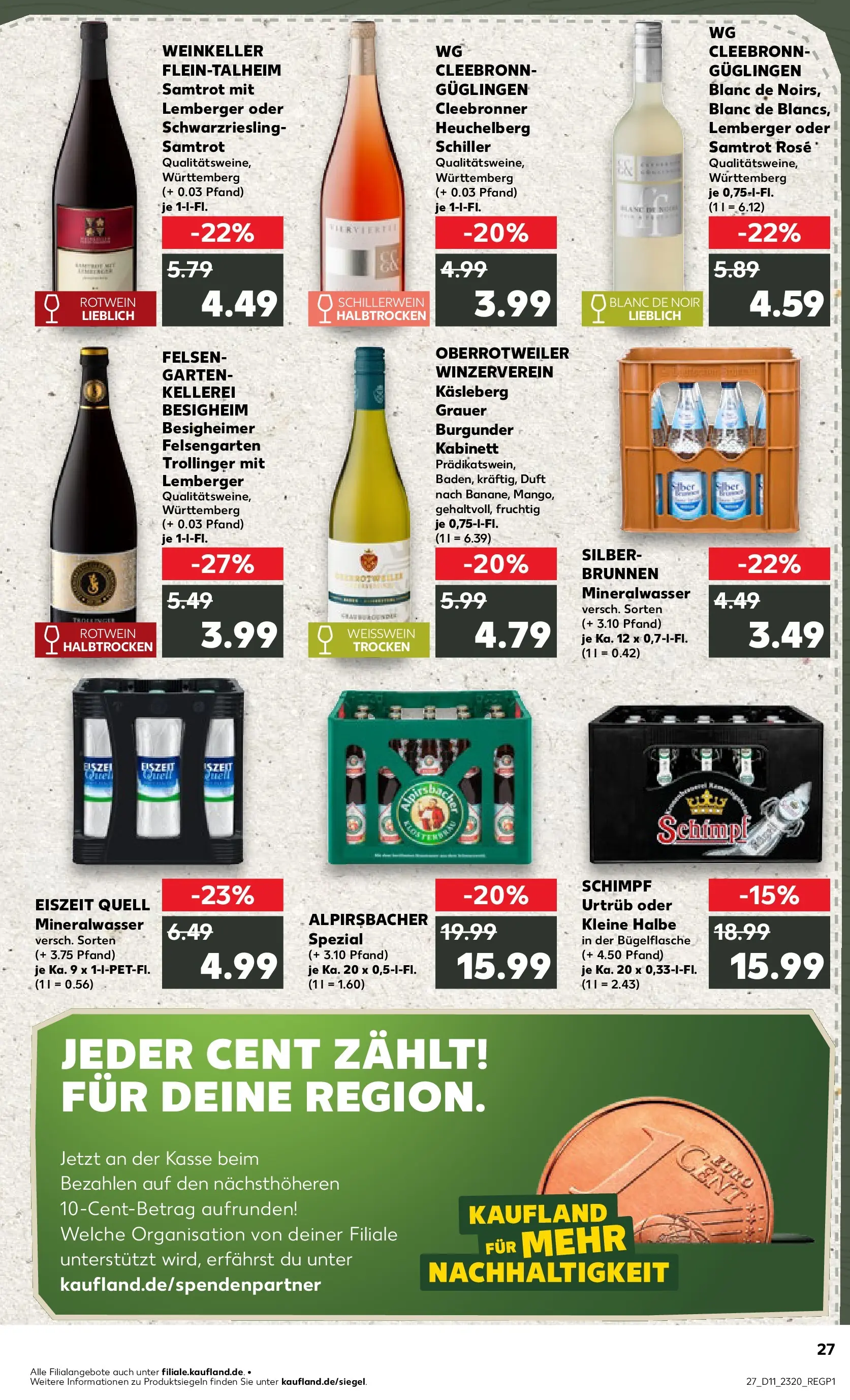 Prospekt Kaufland ab 12.03.2026 » Angebote Online zum Blättern | Seite: 27 | Produkte: Weißwein, Rotwein, Duft, Mineralwasser