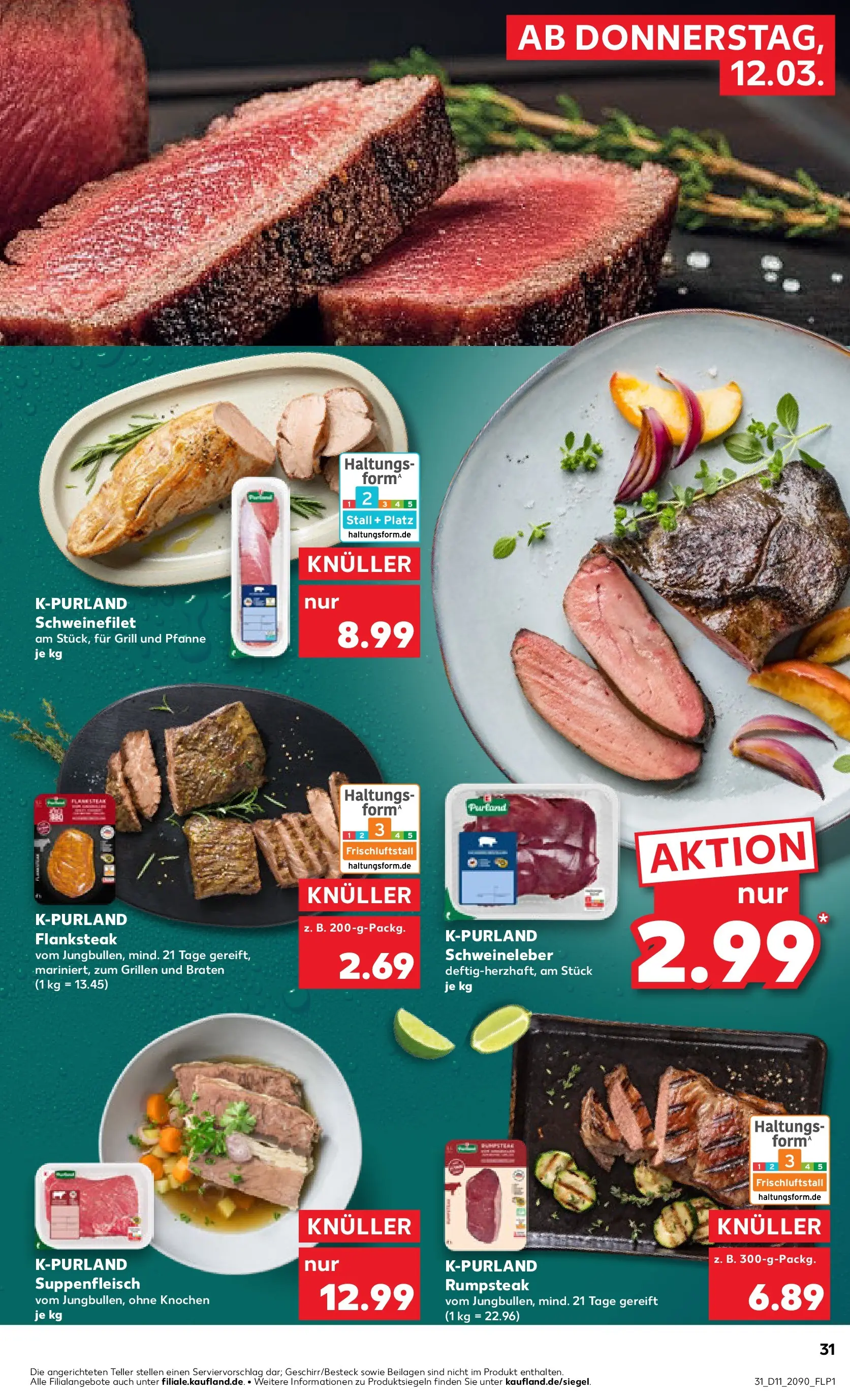 Prospekt Kaufland ab 09.03.2026 » Angebote Online zum Blättern | Seite: 43 | Produkte: Rumpsteak, Grill, Schweinefilet, Suppenfleisch
