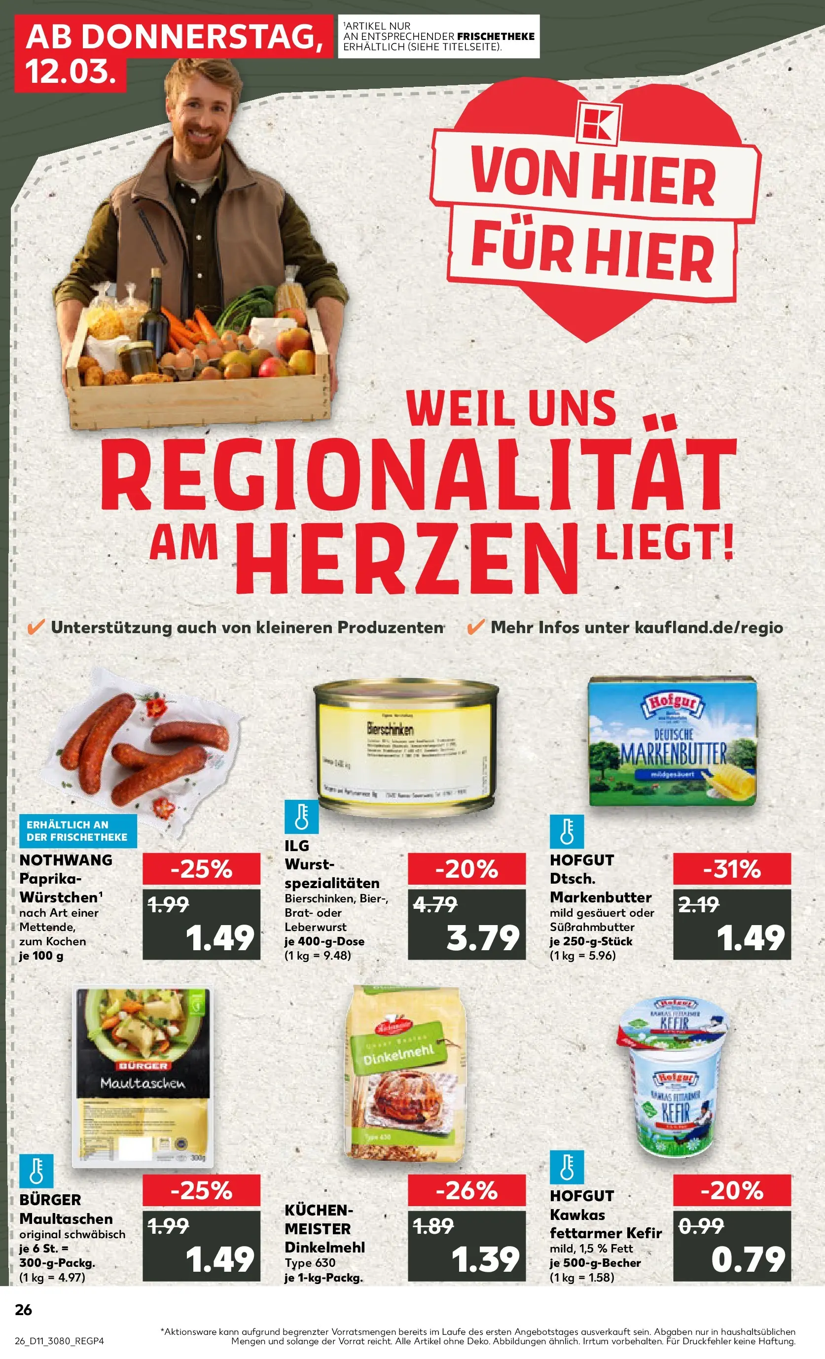 Prospekt Kaufland ab 09.03.2026 » Angebote Online zum Blättern | Seite: 38 | Produkte: Kefir, Butter, Bier, Kuchen