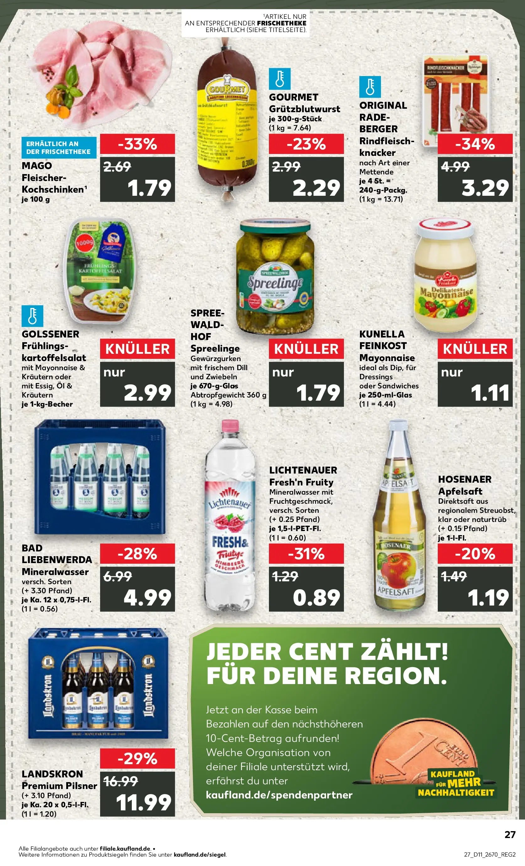Prospekt Kaufland ab 12.03.2026 » Angebote Online zum Blättern | Seite: 27 | Produkte: Öl, Mayonnaise, Dill, Rindfleisch