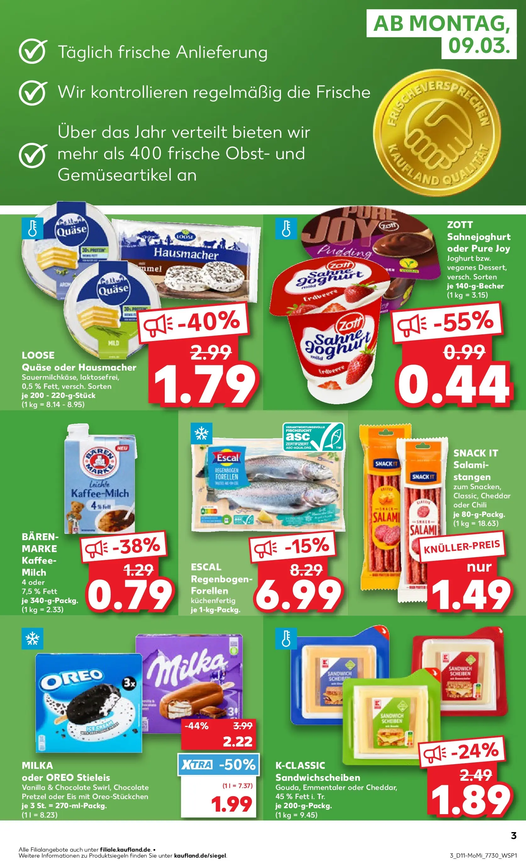Prospekt Kaufland ab 09.03.2026 » Angebote Online zum Blättern | Seite: 3 | Produkte: Joghurt, Milka, Pudding, Chili