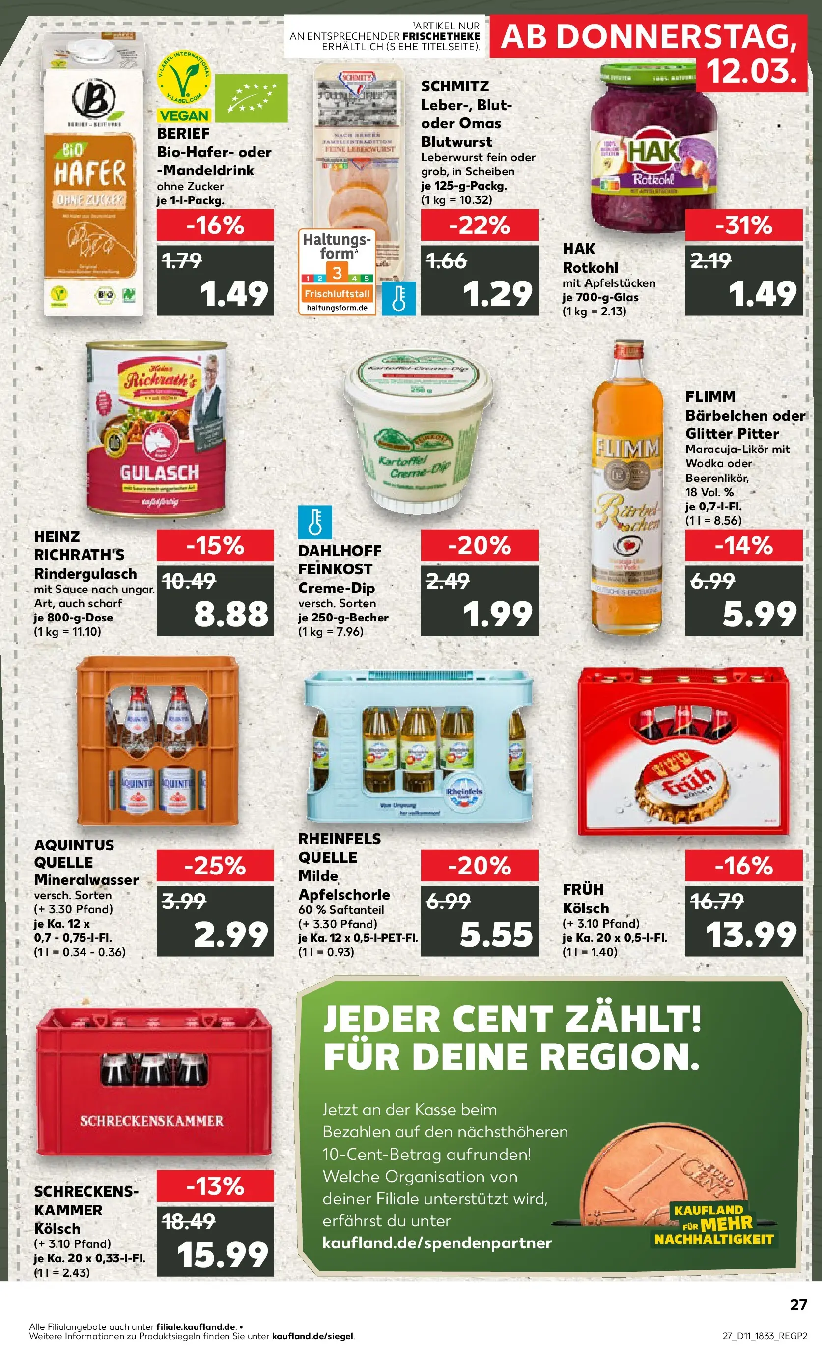 Prospekt Kaufland ab 09.03.2026 » Angebote Online zum Blättern | Seite: 39 | Produkte: Apple, Gulasch, Zucker, Rheinfels quelle