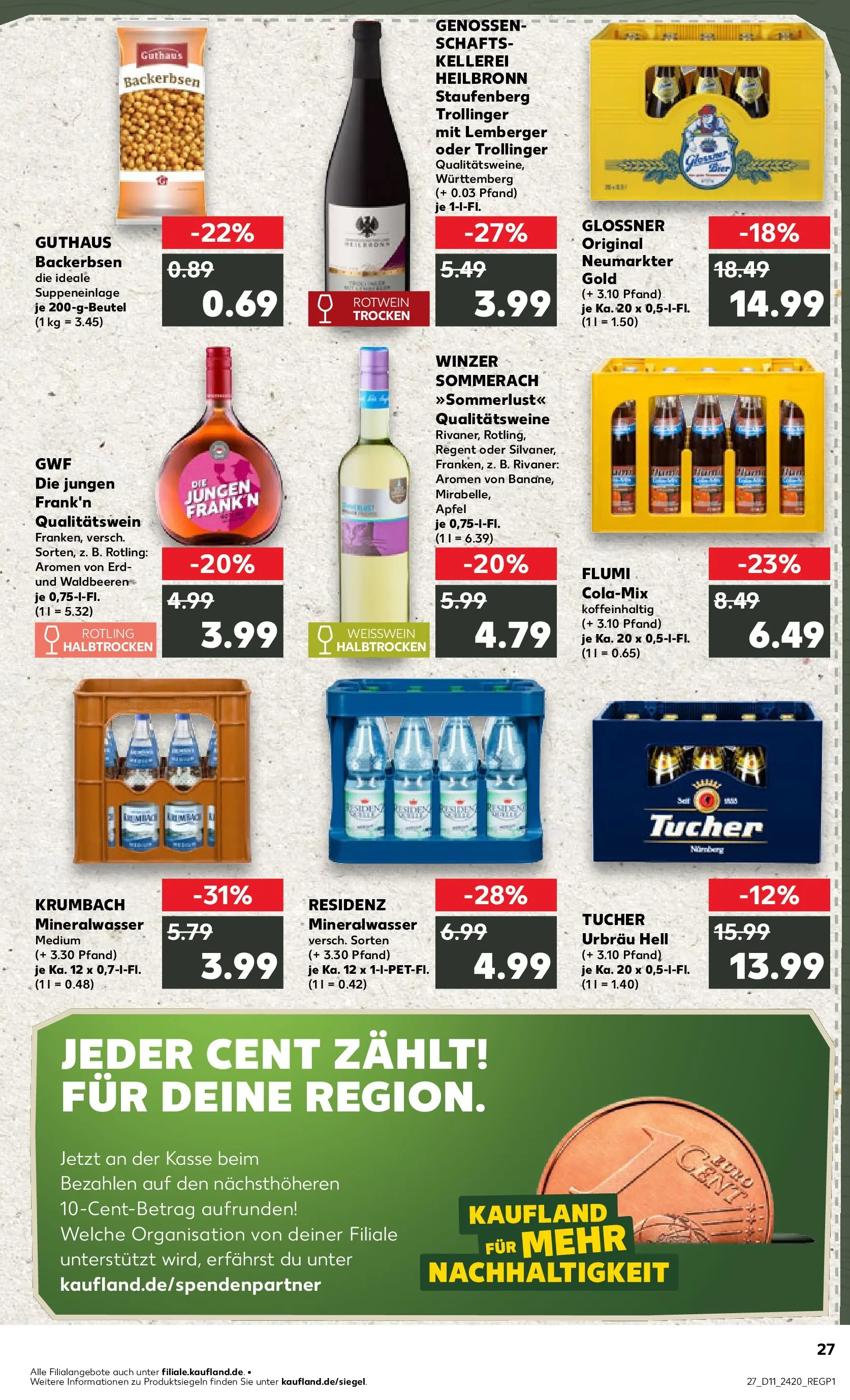 Prospekt Kaufland ab 09.03.2026 » Angebote Online zum Blättern | Seite: 39 | Produkte: Cola, Weißwein, Rotwein, Äpfel
