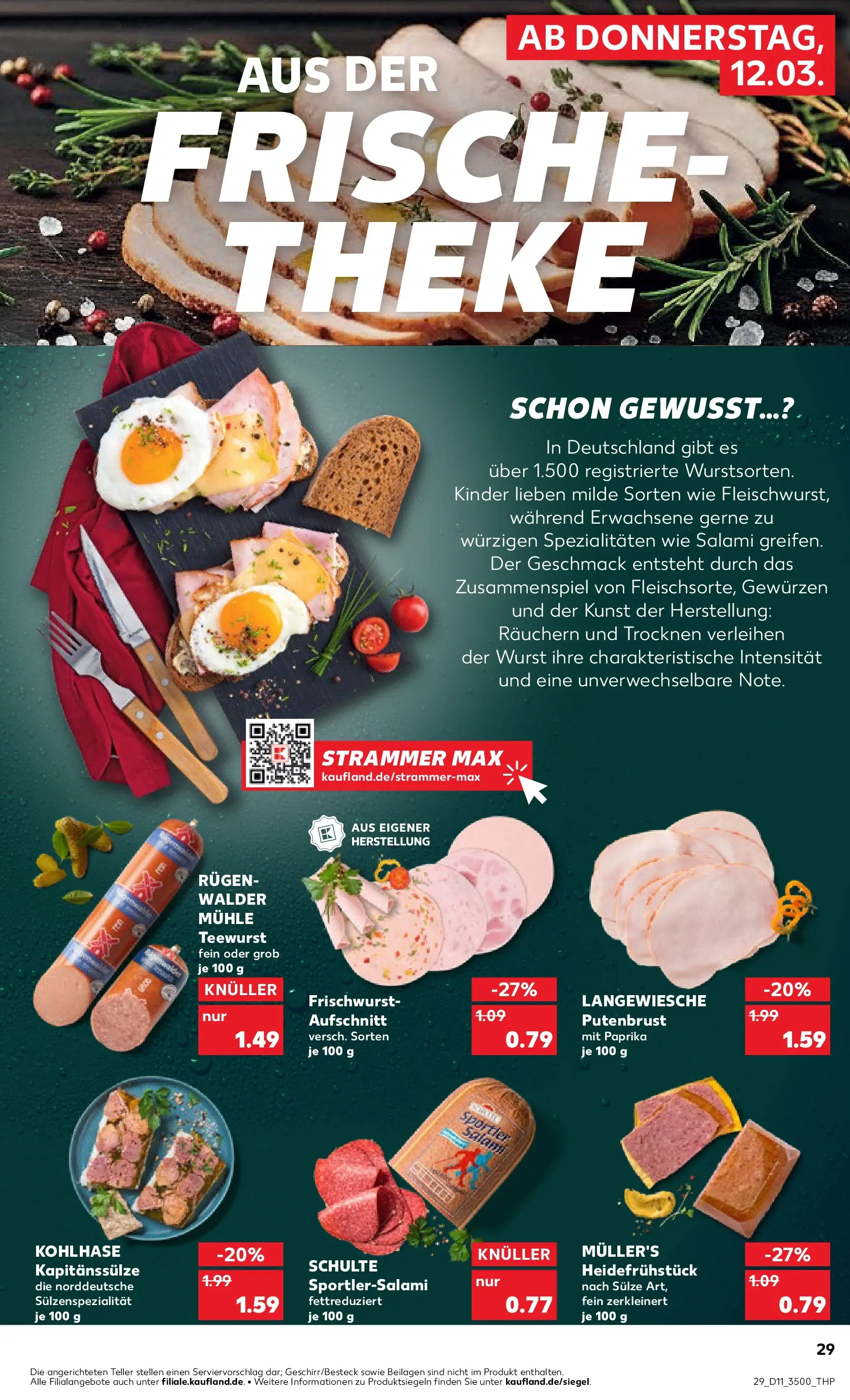 Prospekt Kaufland ab 12.03.2026 » Angebote Online zum Blättern | Seite: 29 | Produkte: Mühle, Theke, Paprika, Wurst