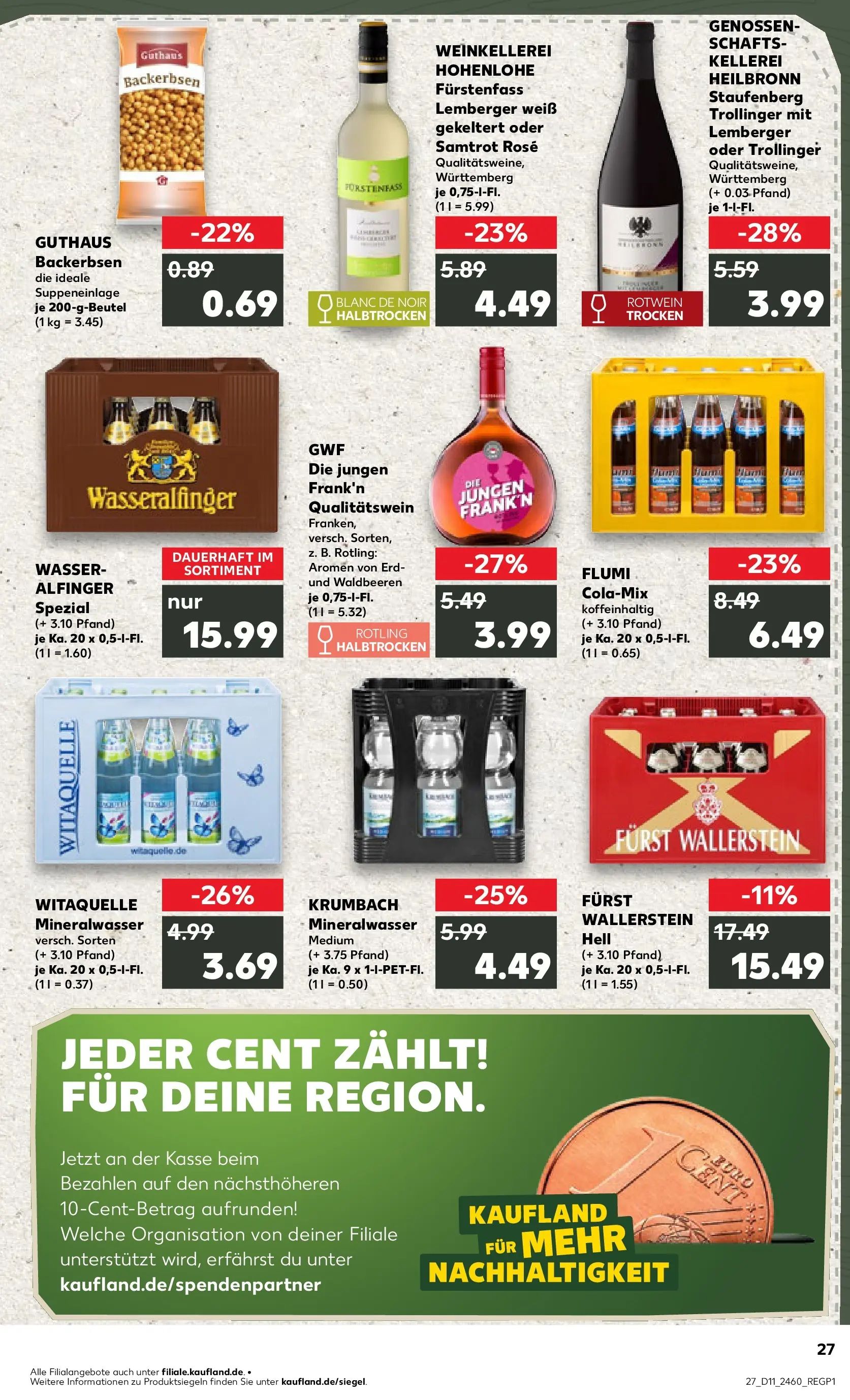 Prospekt Kaufland ab 09.03.2026 » Angebote Online zum Blättern | Seite: 39 | Produkte: Cola, Rotwein, Mineralwasser, Wasser
