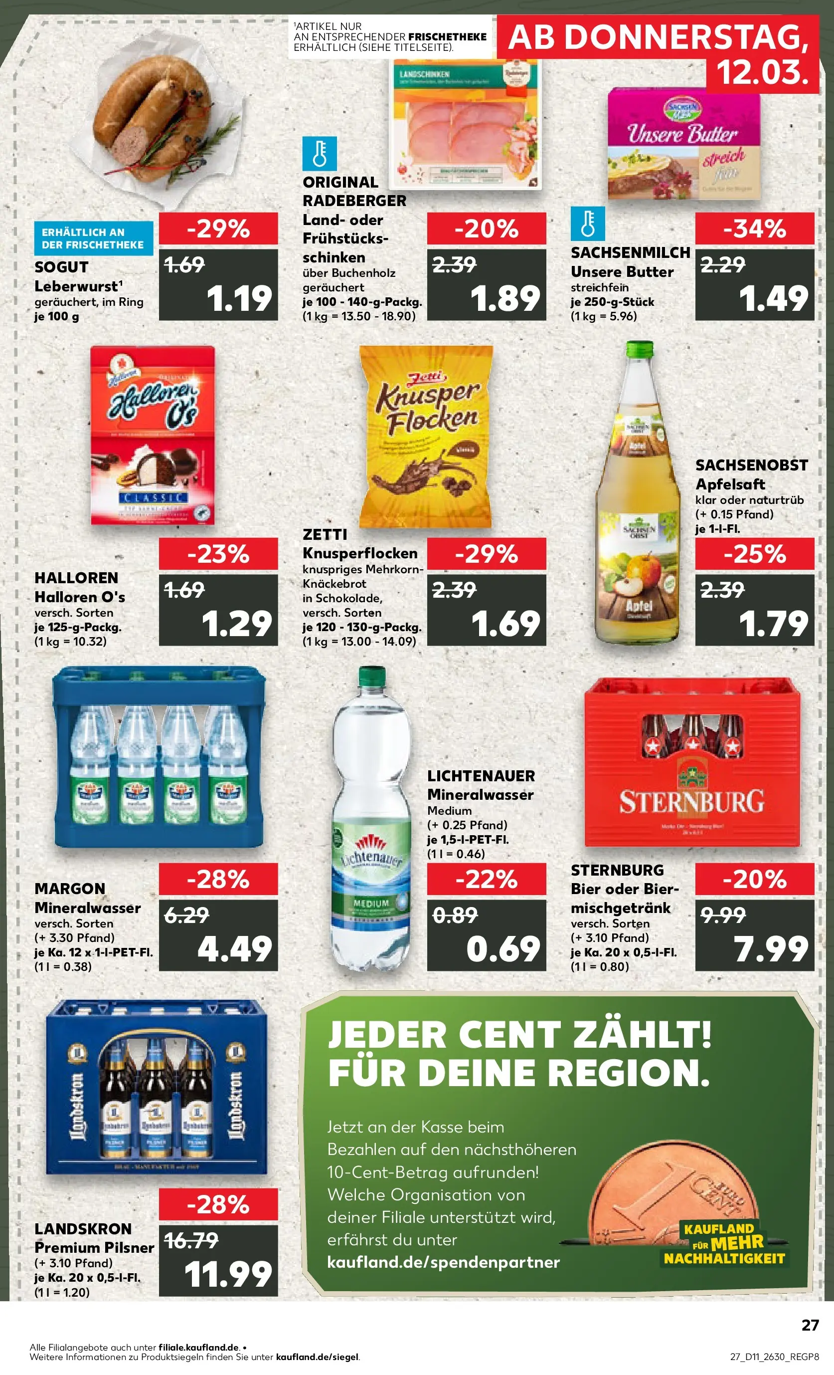 Prospekt Kaufland ab 09.03.2026 » Angebote Online zum Blättern | Seite: 39 | Produkte: Bier, Äpfel, Schinken, Flocken