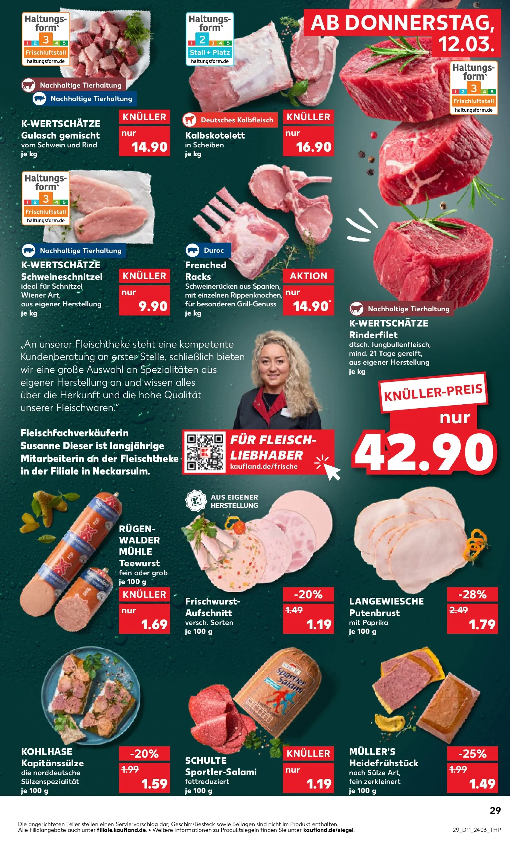 Prospekt Kaufland ab 12.03.2026 » Angebote Online zum Blättern | Seite: 29 | Produkte: Mühle, Schnitzel, Paprika, Fleisch