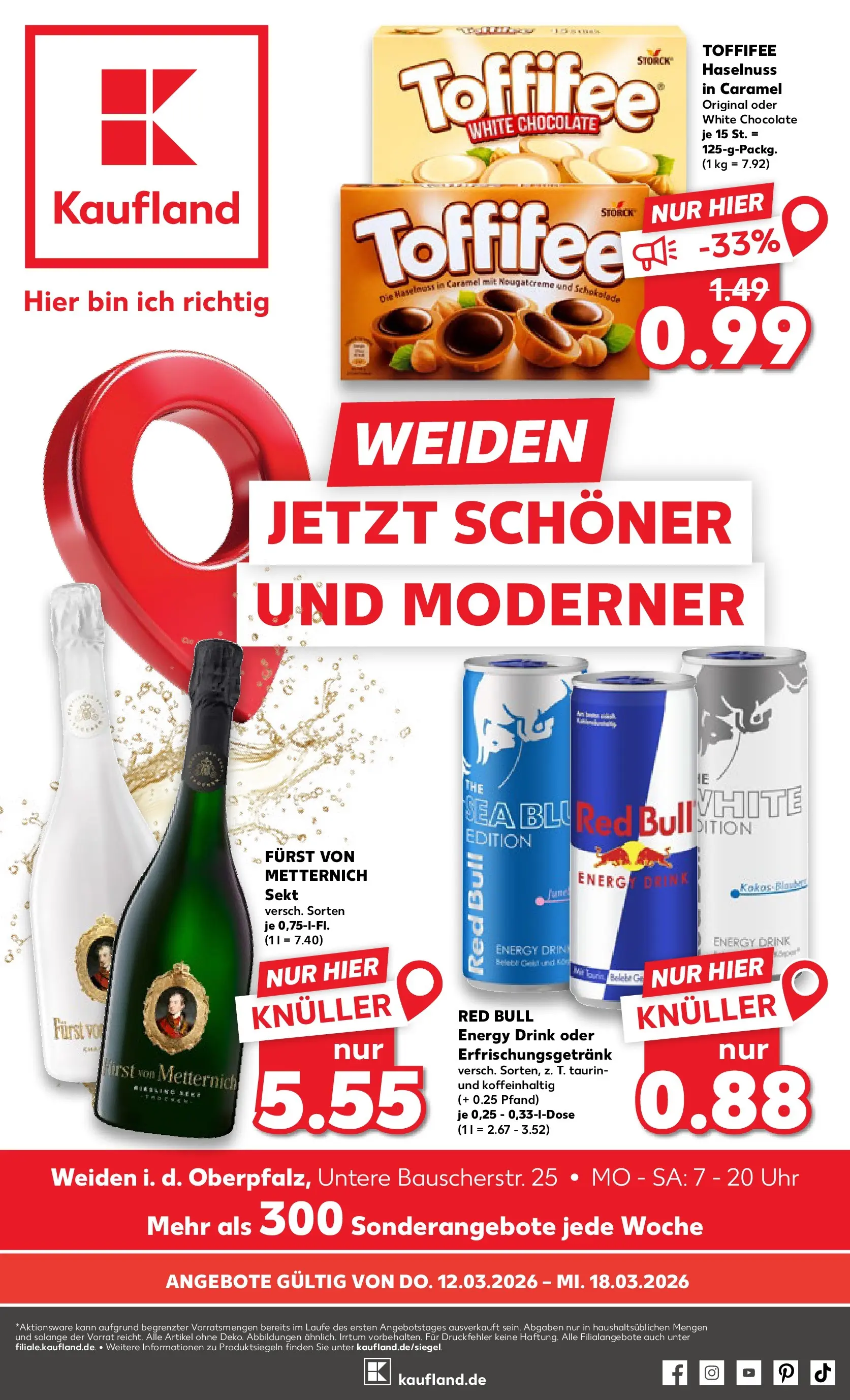 Prospekt Kaufland ab 09.03.2026 » Angebote Online zum Blättern | Seite: 13 | Produkte: Furst von metternich, Red bull, Schokolade, Sekt