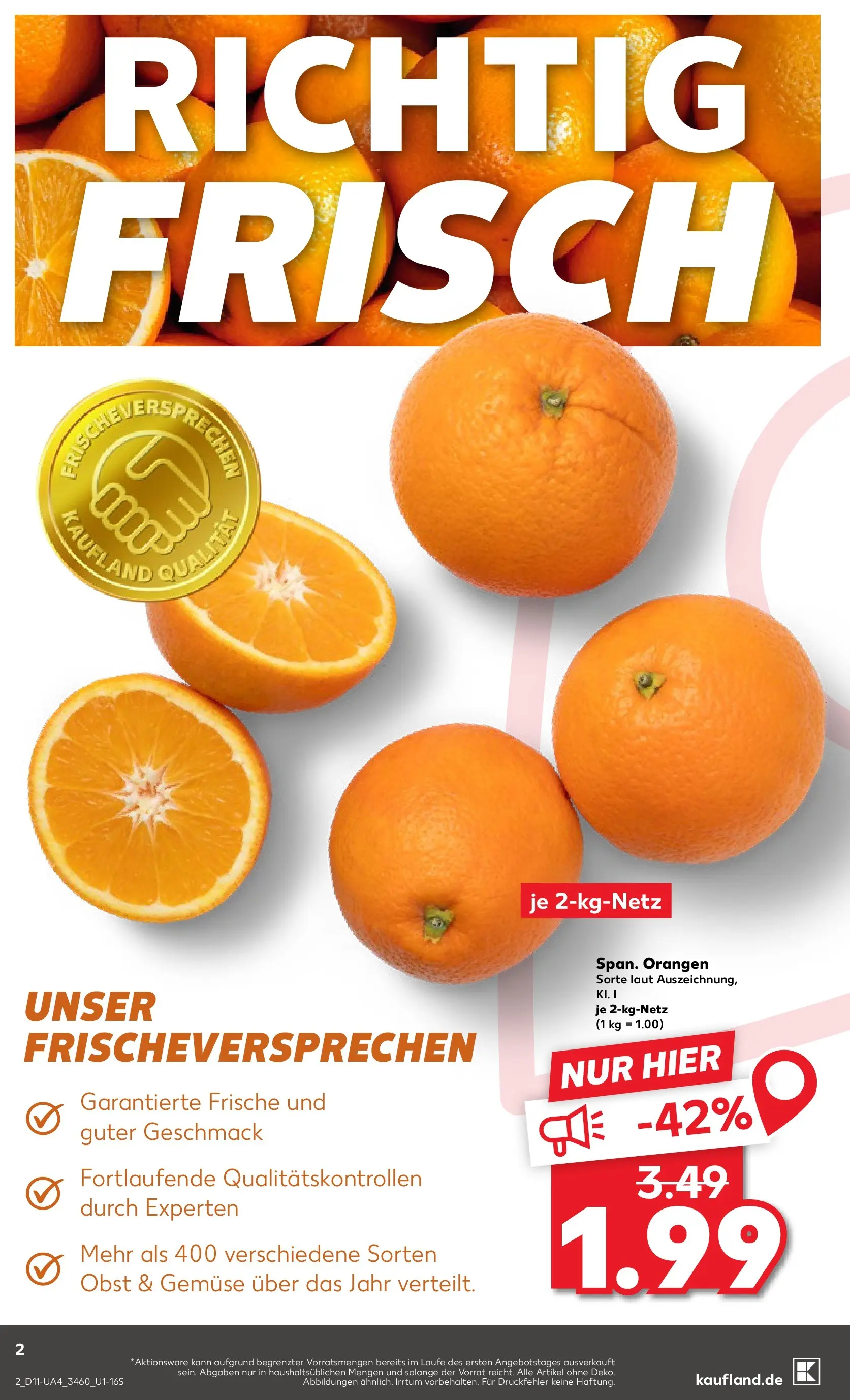 Prospekt Kaufland ab 09.03.2026 » Angebote Online zum Blättern | Seite: 14 | Produkte: Orangen, Gemüse, Obst