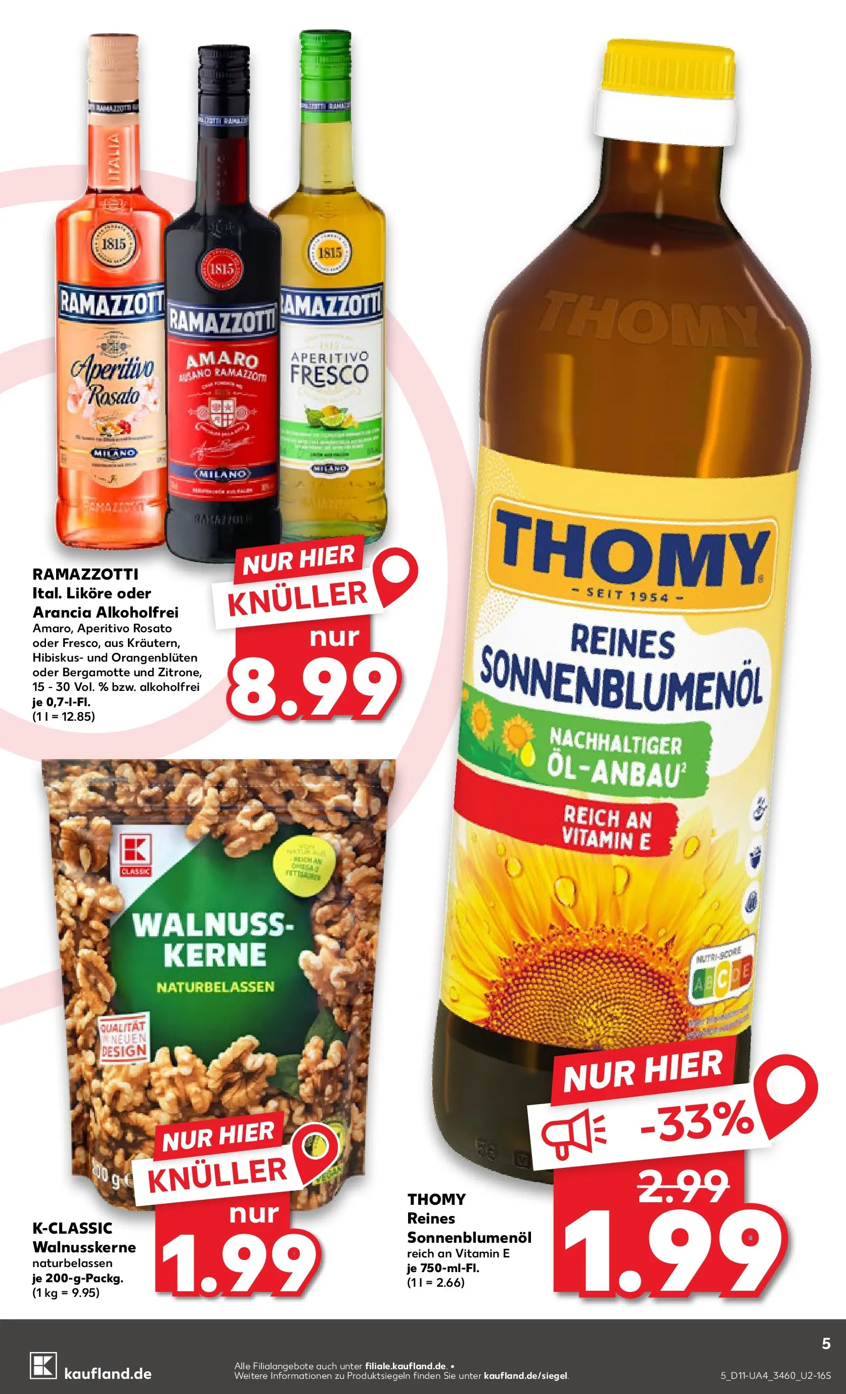 Prospekt Kaufland ab 09.03.2026 » Angebote Online zum Blättern | Seite: 17 | Produkte: Sonnenblumenol, Ramazzotti