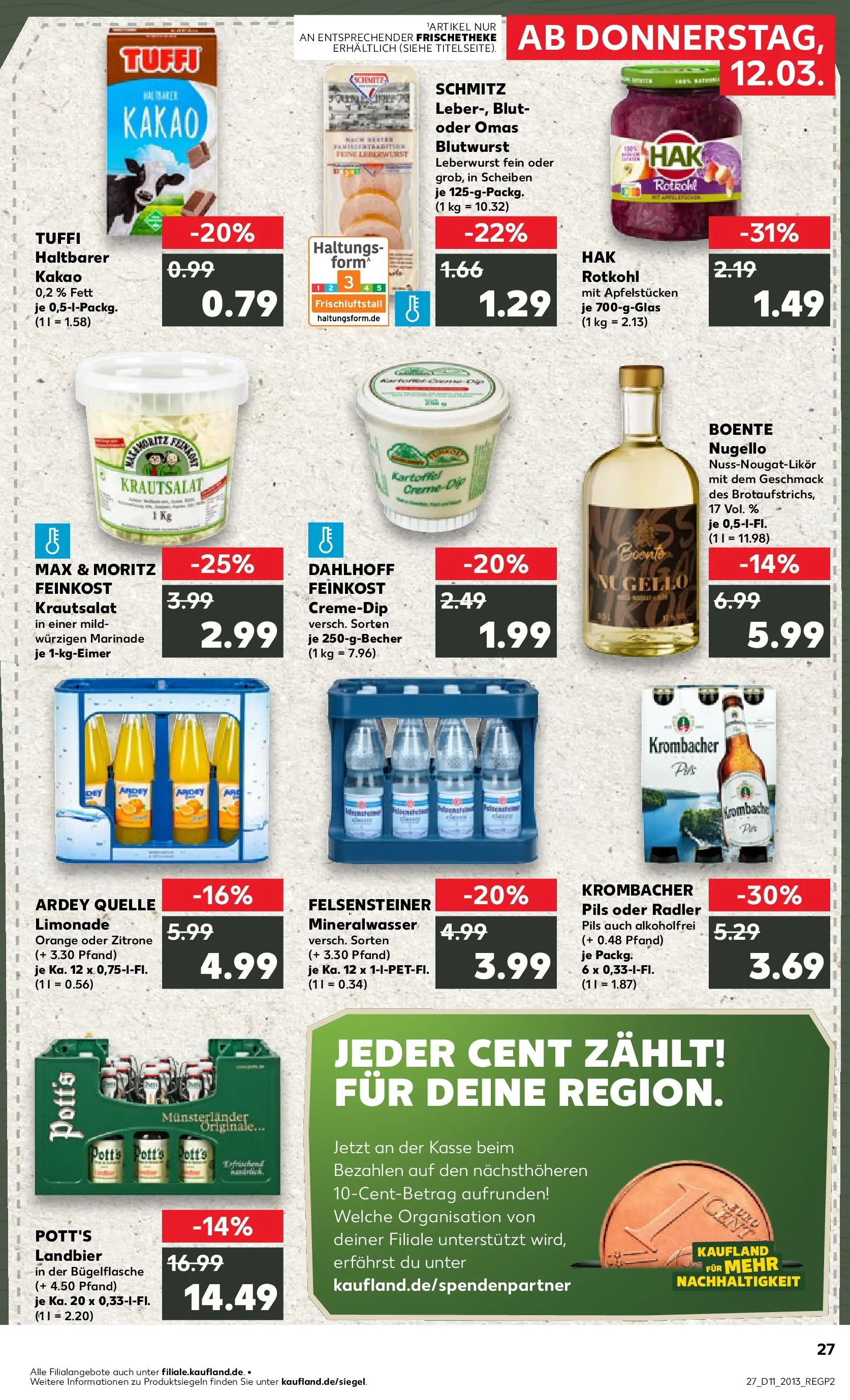 Prospekt Kaufland ab 09.03.2026 » Angebote Online zum Blättern | Seite: 39 | Produkte: Limonade, Mineralwasser, Radler, Zitrone