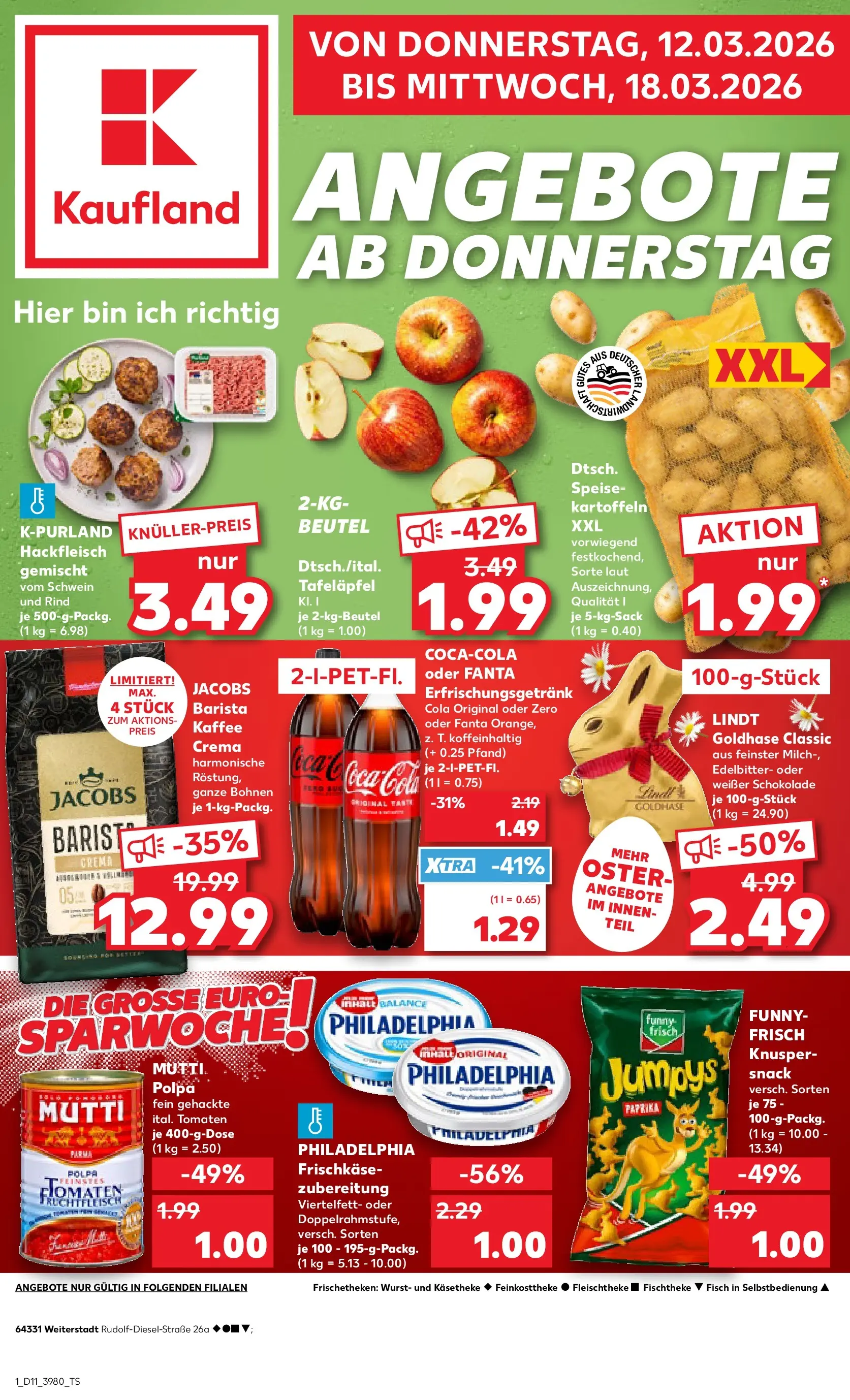 Prospekt Kaufland ab 09.03.2026 » Angebote Online zum Blättern | Seite: 13 | Produkte: Coca cola, Kaffee, Tomaten, Paprika