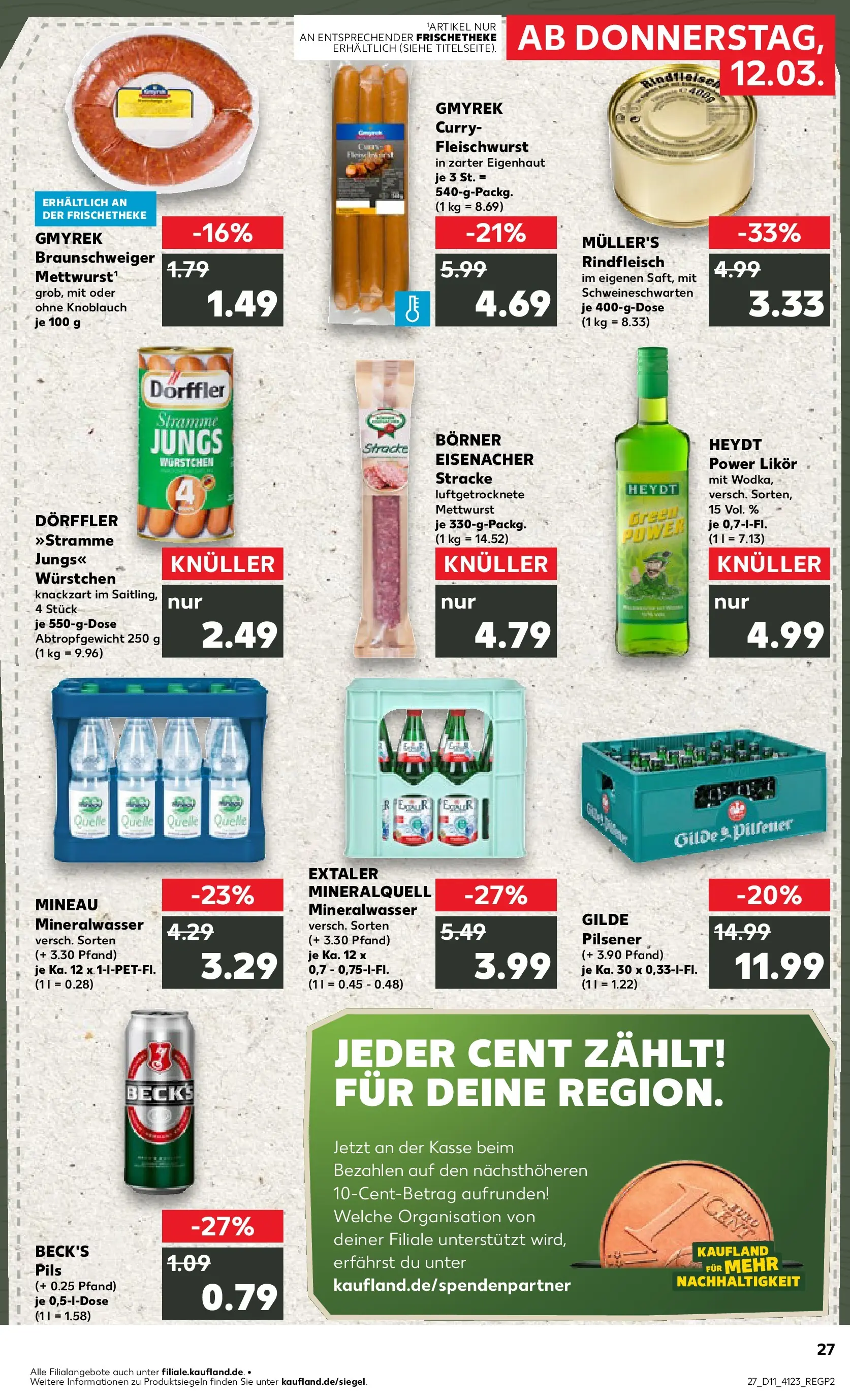 Prospekt Kaufland ab 09.03.2026 » Angebote Online zum Blättern | Seite: 39 | Produkte: Likör, Pils, Mineralwasser, Knoblauch