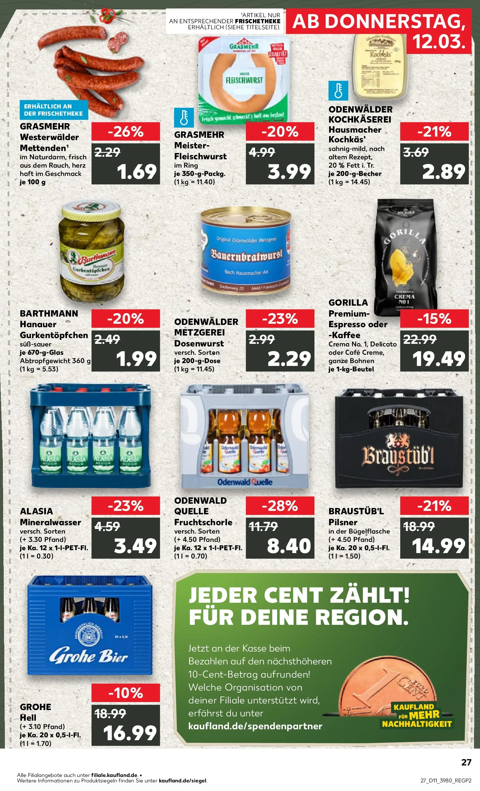Prospekt Kaufland ab 09.03.2026 » Angebote Online zum Blättern | Seite: 39 | Produkte: Kaffee, Bier, Mineralwasser