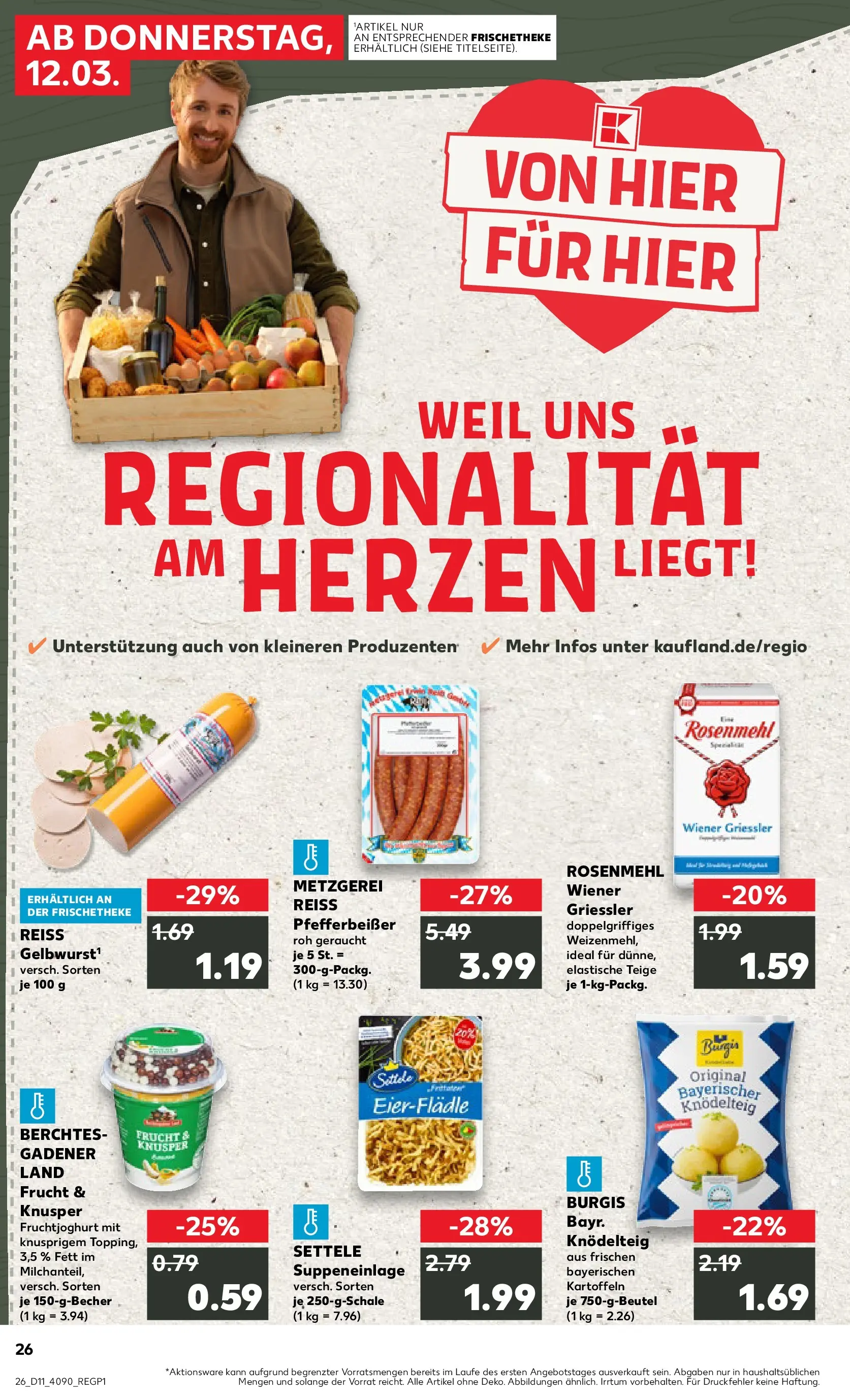Prospekt Kaufland ab 12.03.2026 » Angebote Online zum Blättern | Seite: 26 | Produkte: Fruchtjoghurt, Kartoffeln