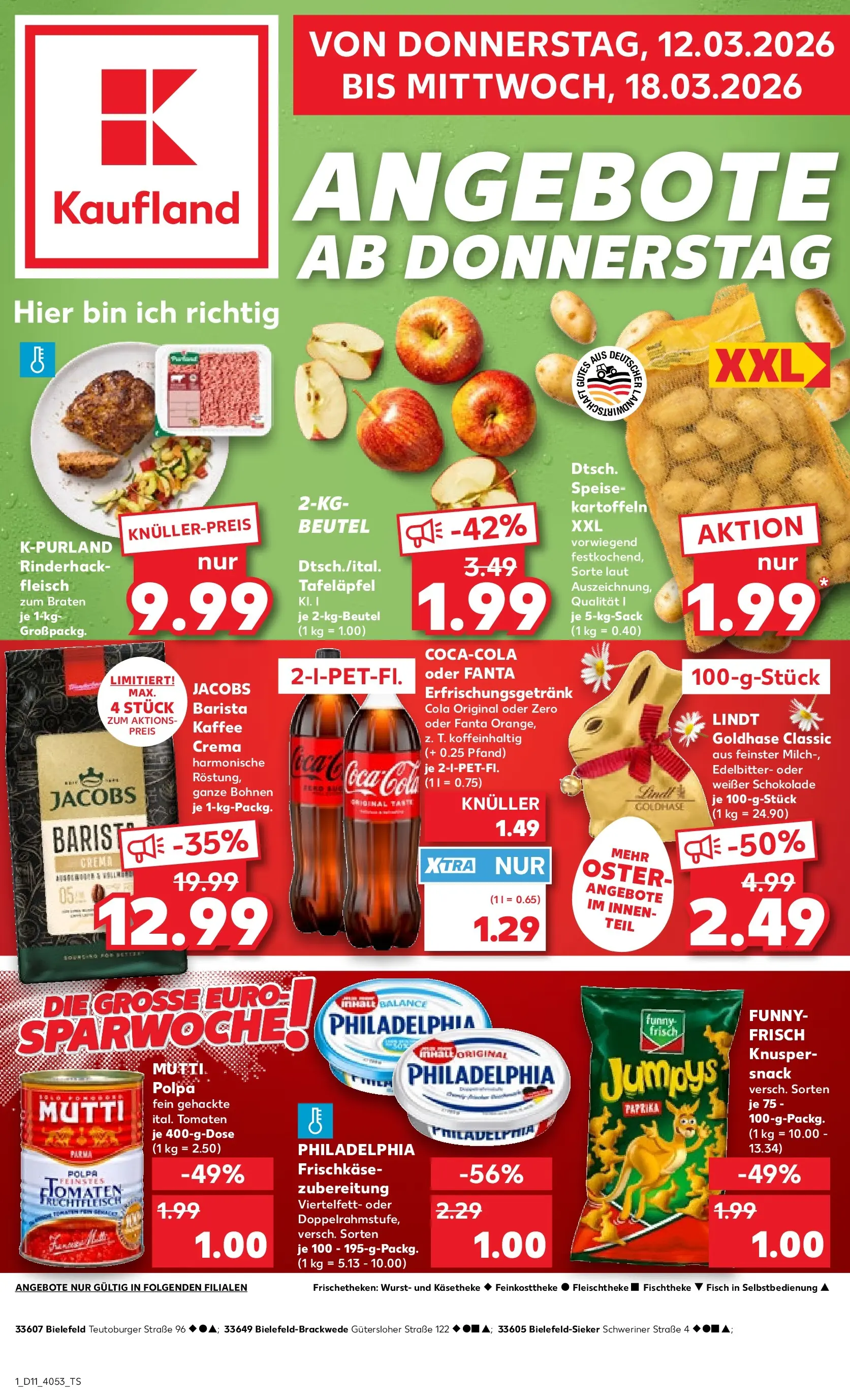 Prospekt Kaufland ab 12.03.2026 » Angebote Online zum Blättern | Seite: 5 | Produkte: Tomaten, Kartoffeln, Wurst, Frischkase