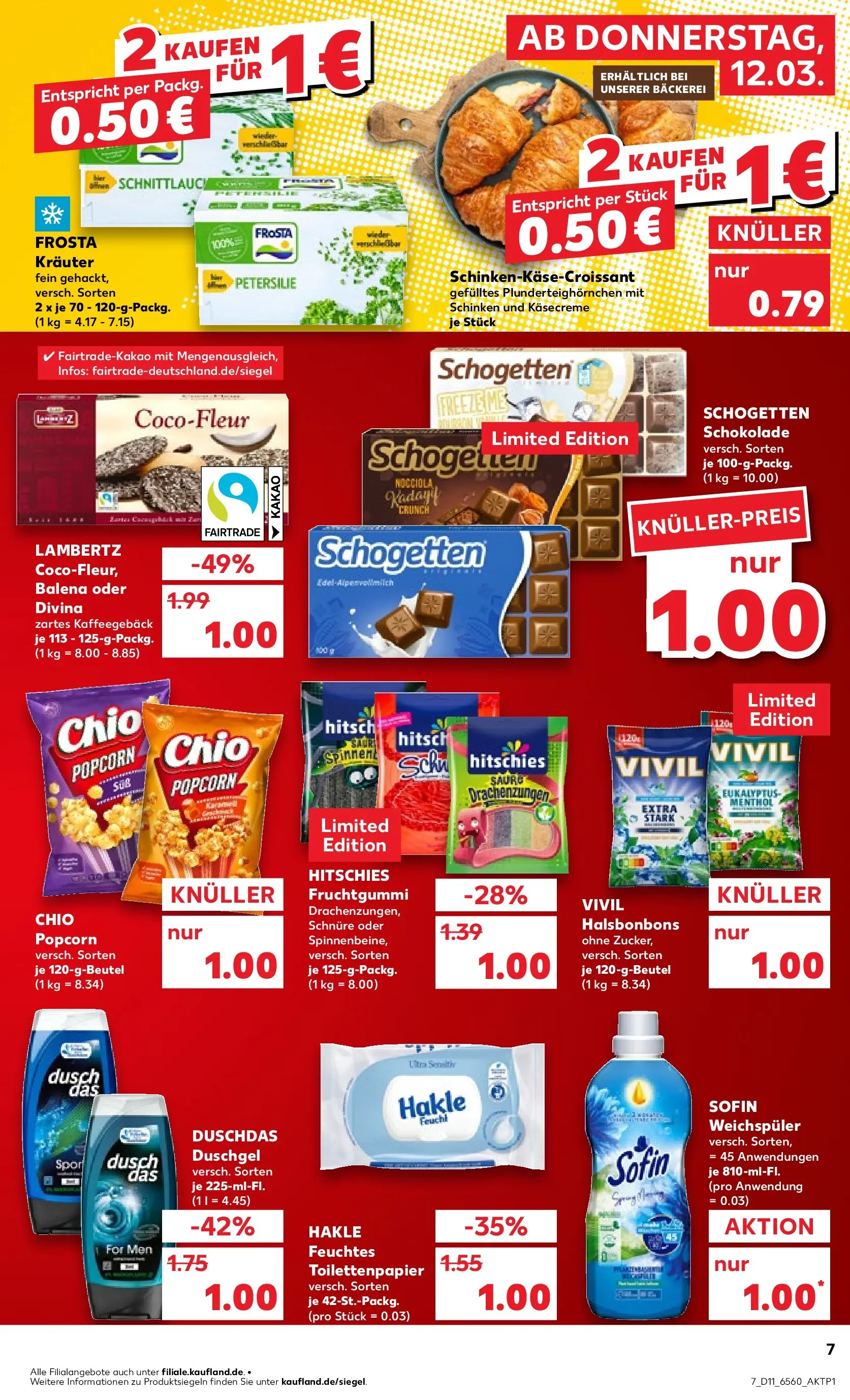 Prospekt Kaufland ab 12.03.2026 » Angebote Online zum Blättern | Seite: 11 | Produkte: Bäckerei, Weichspüler, Petersilie, Schinken