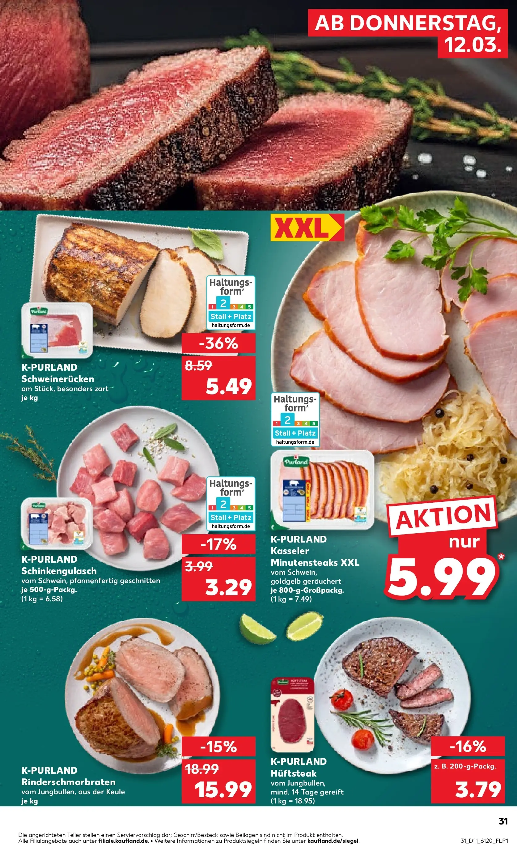 Prospekt Kaufland ab 12.03.2026 » Angebote Online zum Blättern | Seite: 35 | Produkte: Schweinerucken, Steak
