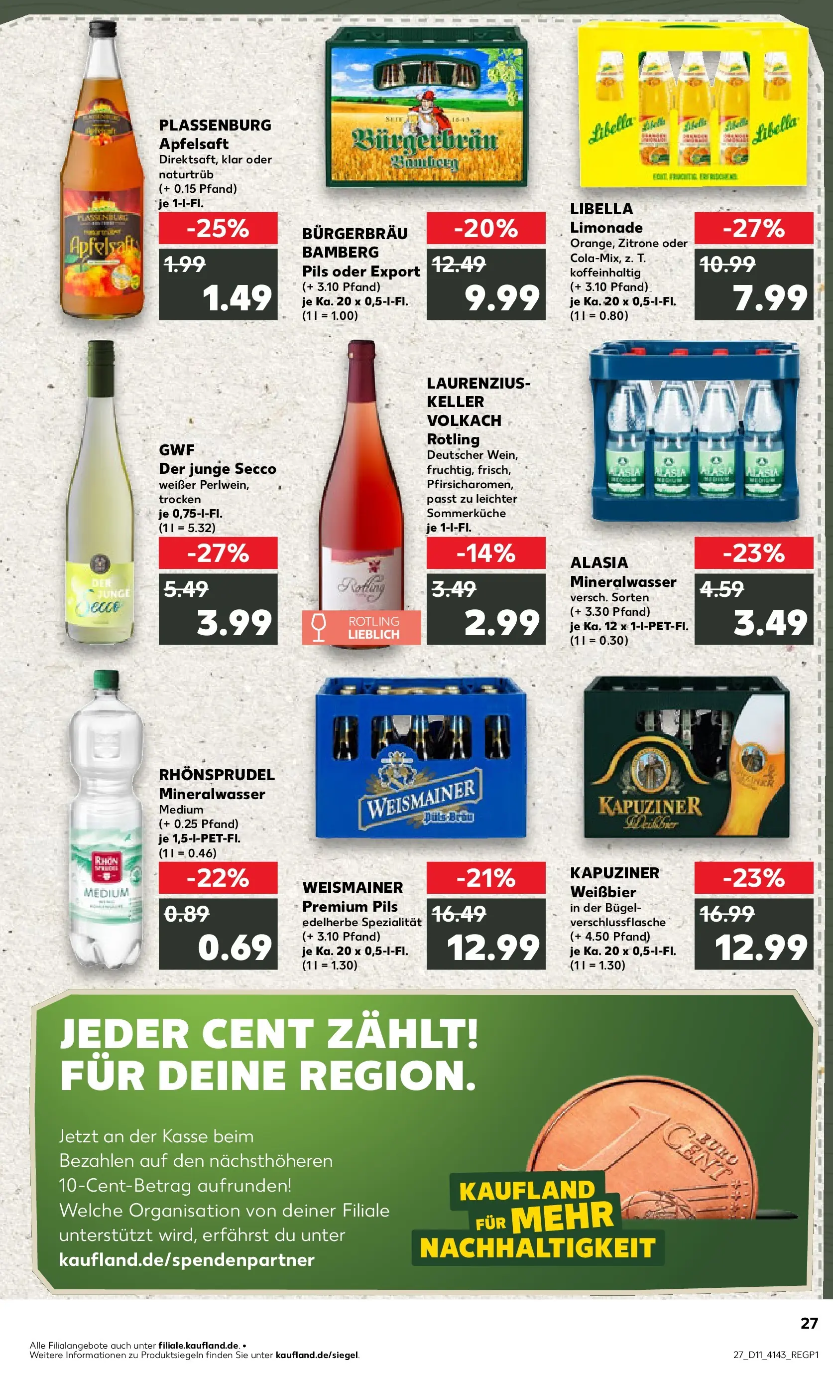 Prospekt Kaufland ab 12.03.2026 » Angebote Online zum Blättern | Seite: 35 | Produkte: Weißbier, Apple, Zitrone, Rhonsprudel