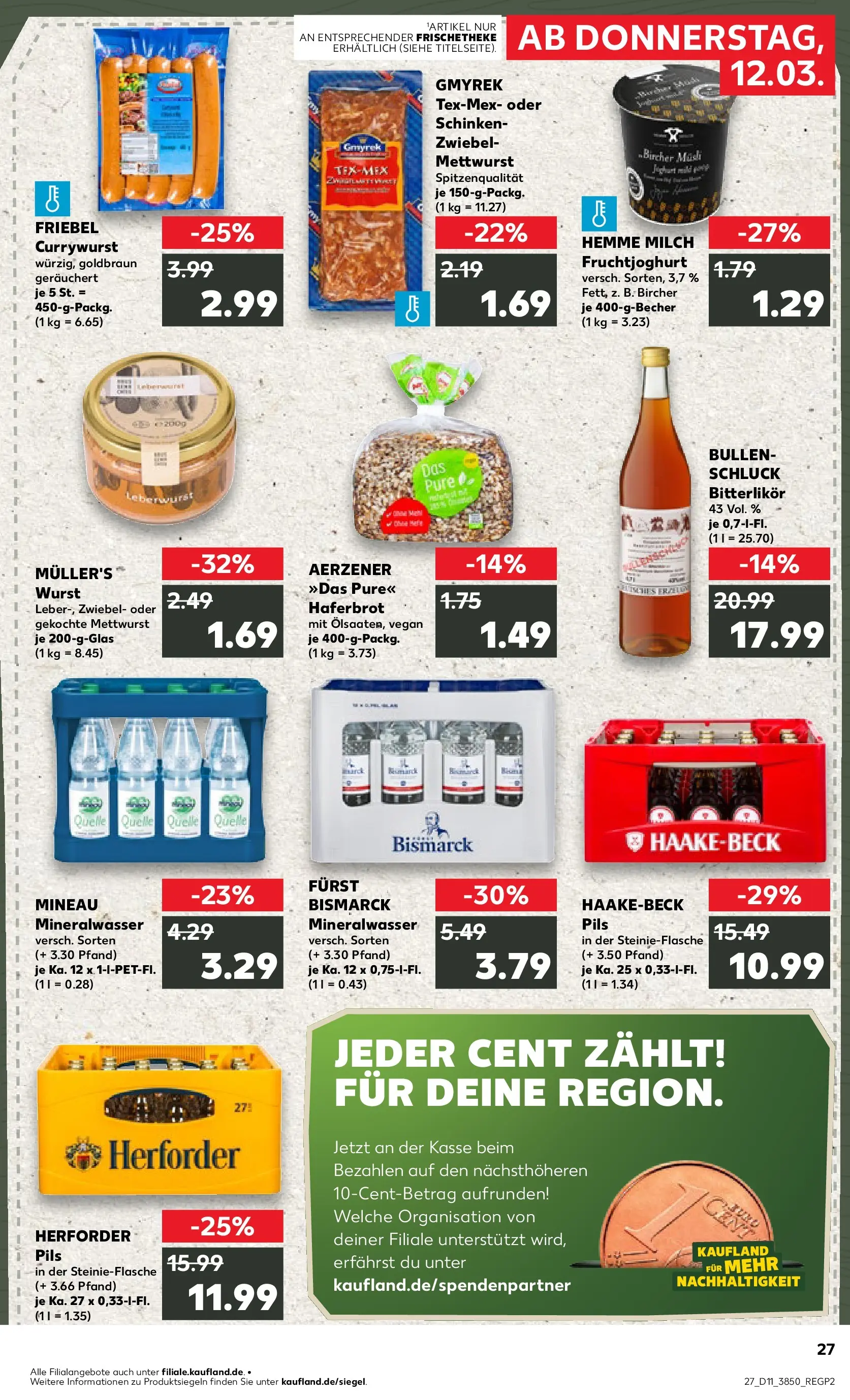 Prospekt Kaufland ab 09.03.2026 » Angebote Online zum Blättern | Seite: 39 | Produkte: Milch, Pils, Wurst, Schinken