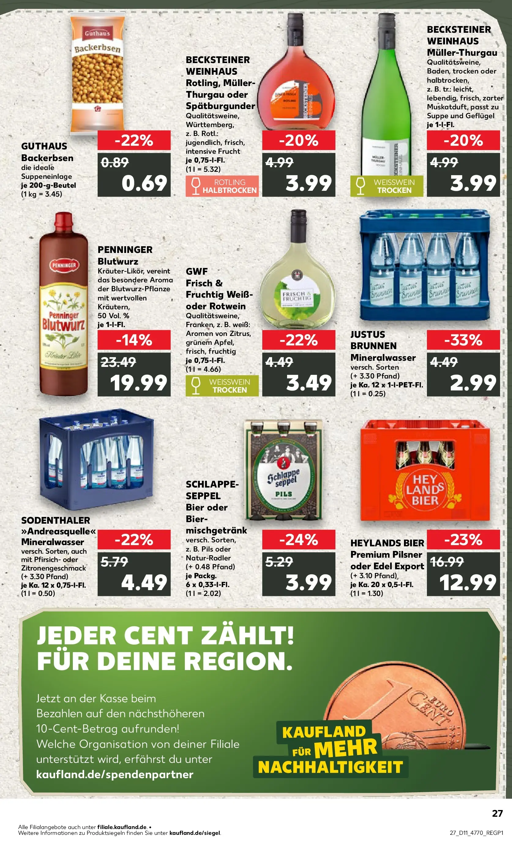 Prospekt Kaufland ab 09.03.2026 » Angebote Online zum Blättern | Seite: 39 | Produkte: Bier, Weißwein, Pils, Pfirsich