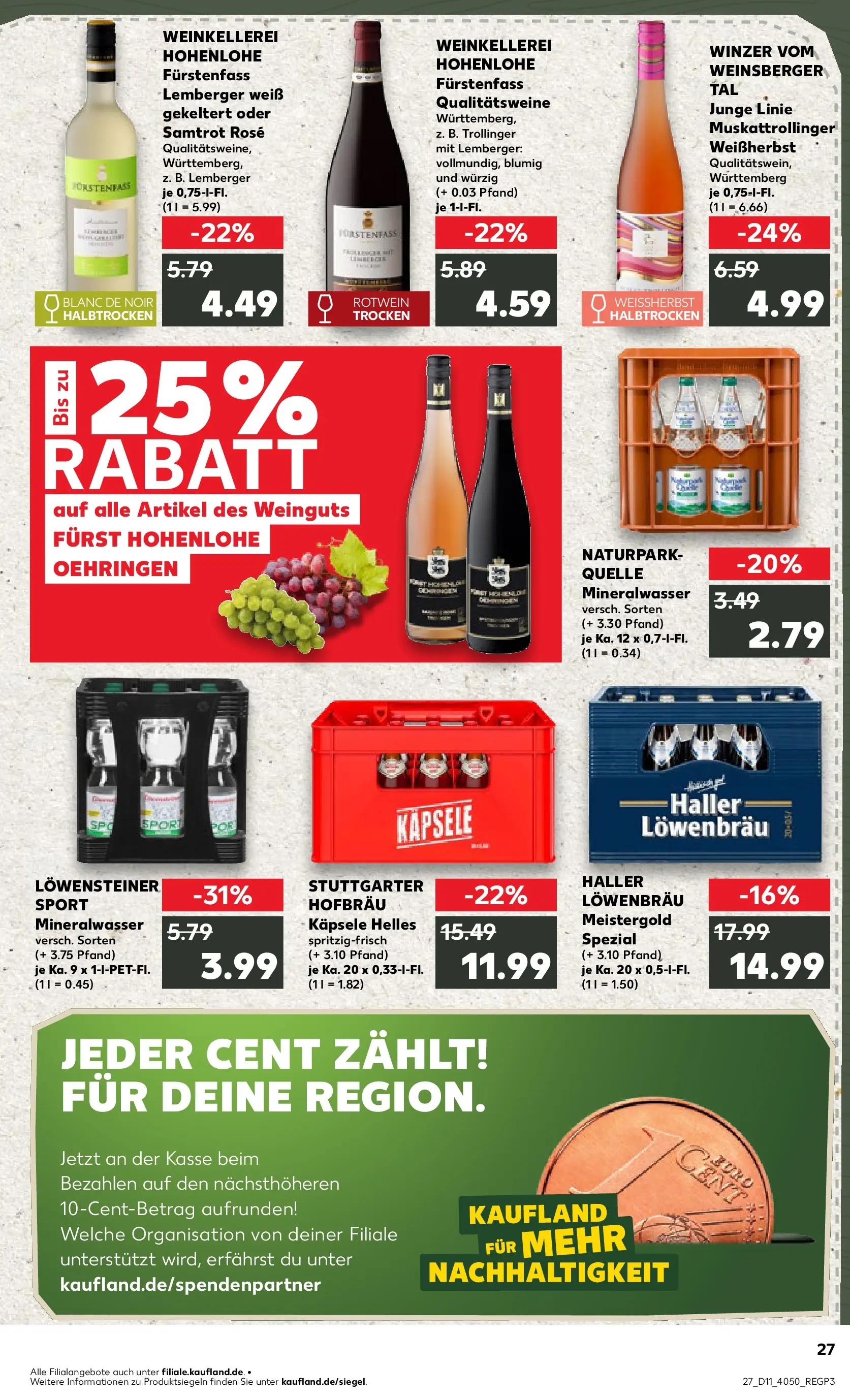 Prospekt Kaufland ab 09.03.2026 » Angebote Online zum Blättern | Seite: 39 | Produkte: Rotwein, Mineralwasser