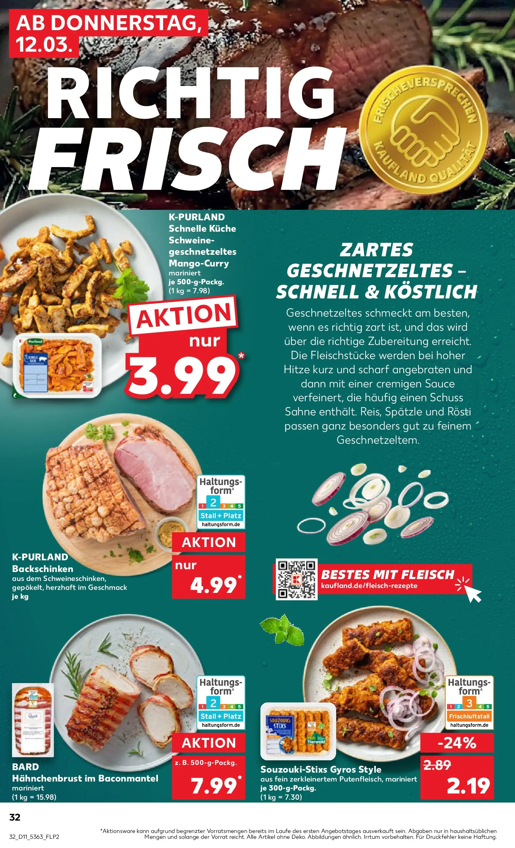 Prospekt Kaufland ab 09.03.2026 » Angebote Online zum Blättern | Seite: 44 | Produkte: Küche, Gyros, Fleisch, Hahnchenbrust