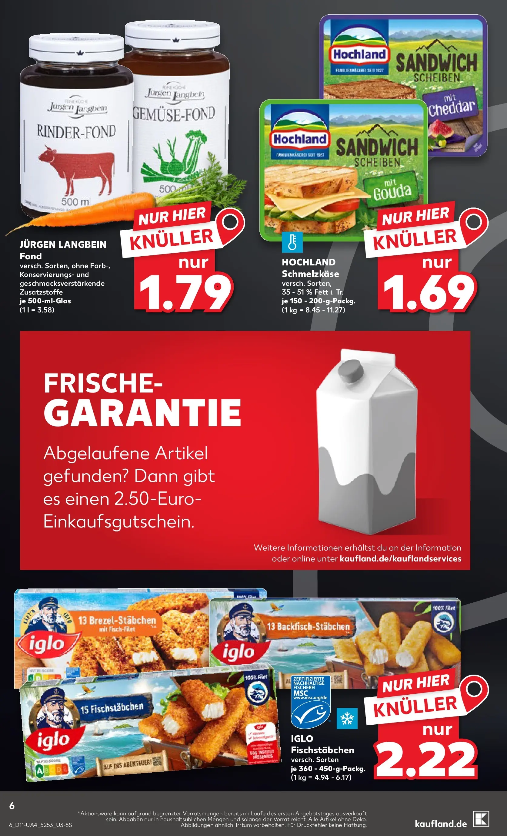 Prospekt Kaufland ab 12.03.2026 » Angebote Online zum Blättern | Seite: 6 | Produkte: Gouda, Iglo, Fischstabchen