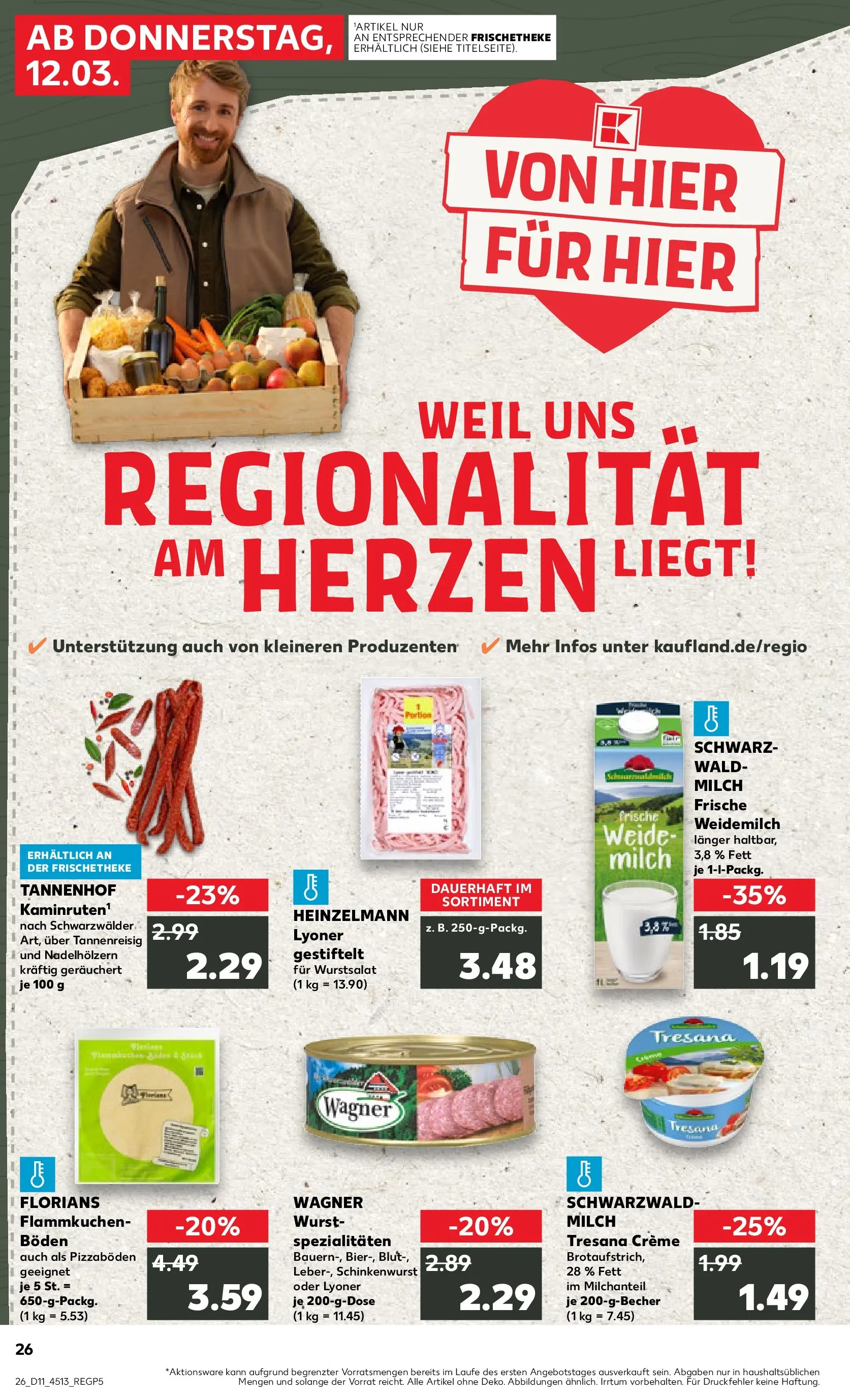 Prospekt Kaufland ab 09.03.2026 » Angebote Online zum Blättern | Seite: 38 | Produkte: Milch, Creme, Wurst