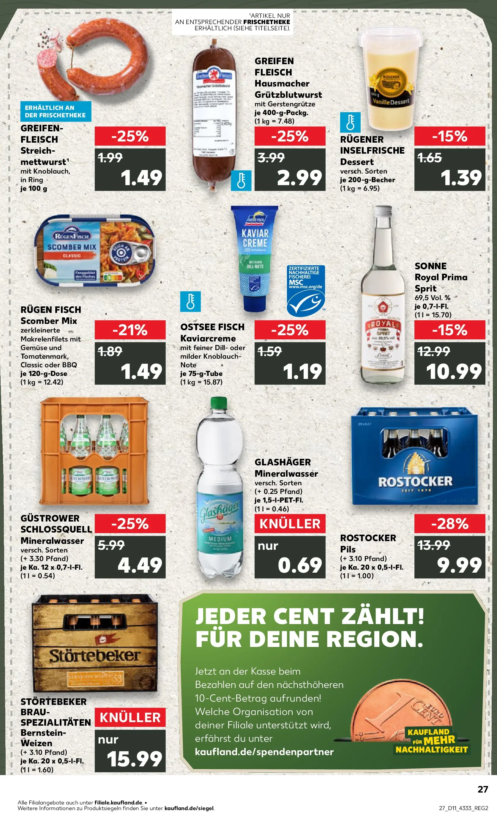 Prospekt Kaufland ab 12.03.2026 » Angebote Online zum Blättern | Seite: 27 | Produkte: Mineralwasser, Fisch, Dill, Fleisch