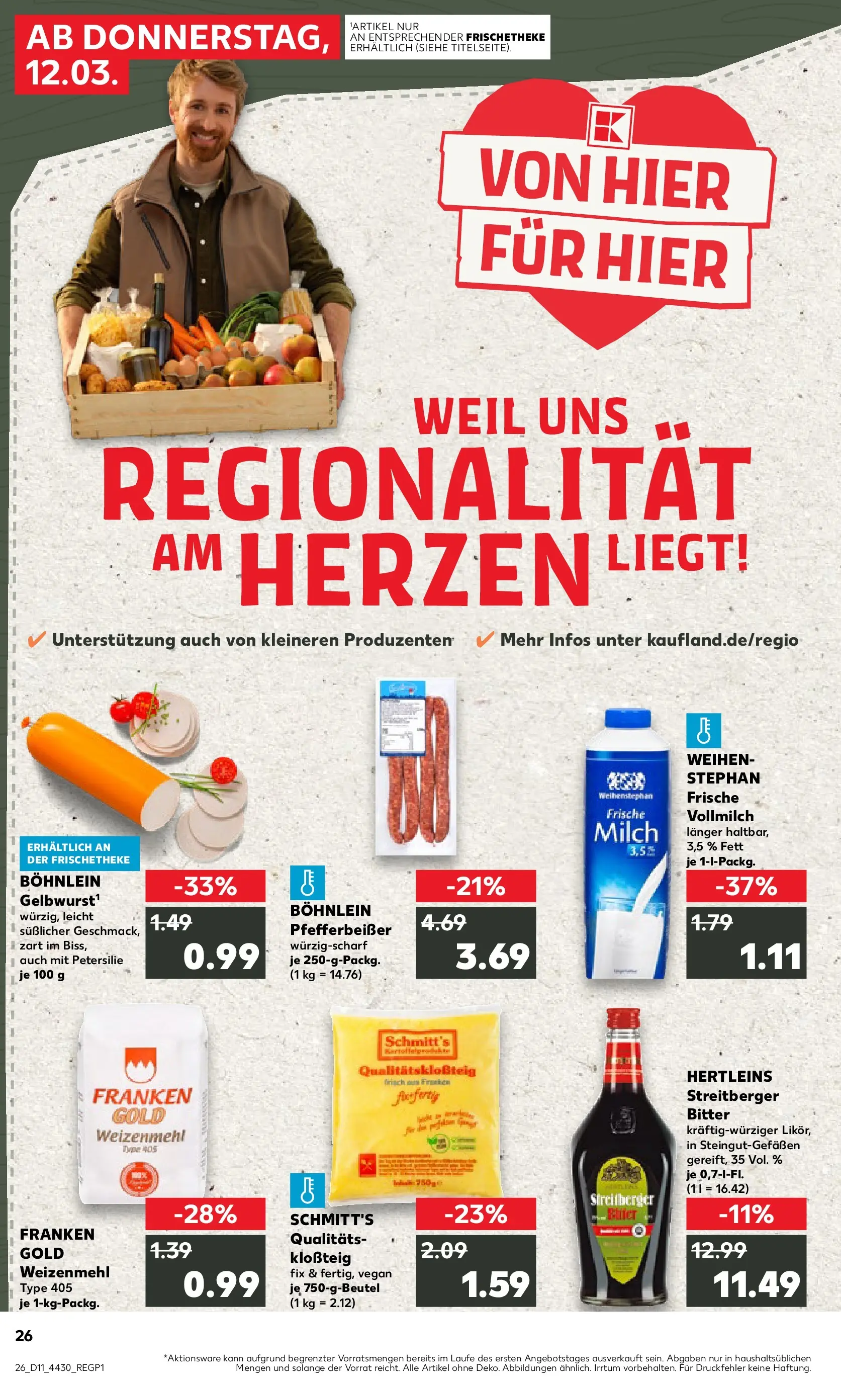 Prospekt Kaufland ab 09.03.2026 » Angebote Online zum Blättern | Seite: 38 | Produkte: Milch, Weizenmehl, Petersilie