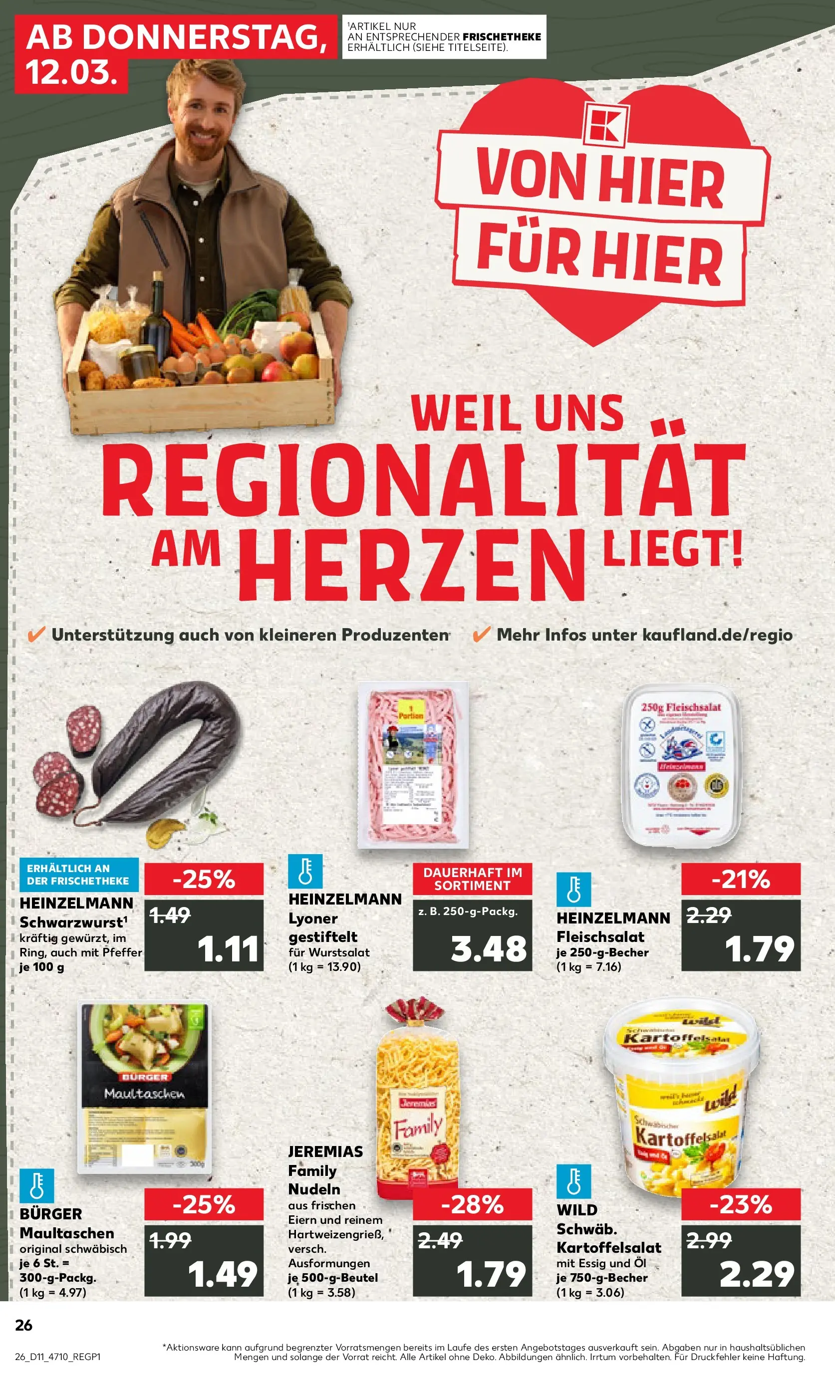 Prospekt Kaufland ab 09.03.2026 » Angebote Online zum Blättern | Seite: 38 | Produkte: Essig, Burger, Nudeln, Maultaschen