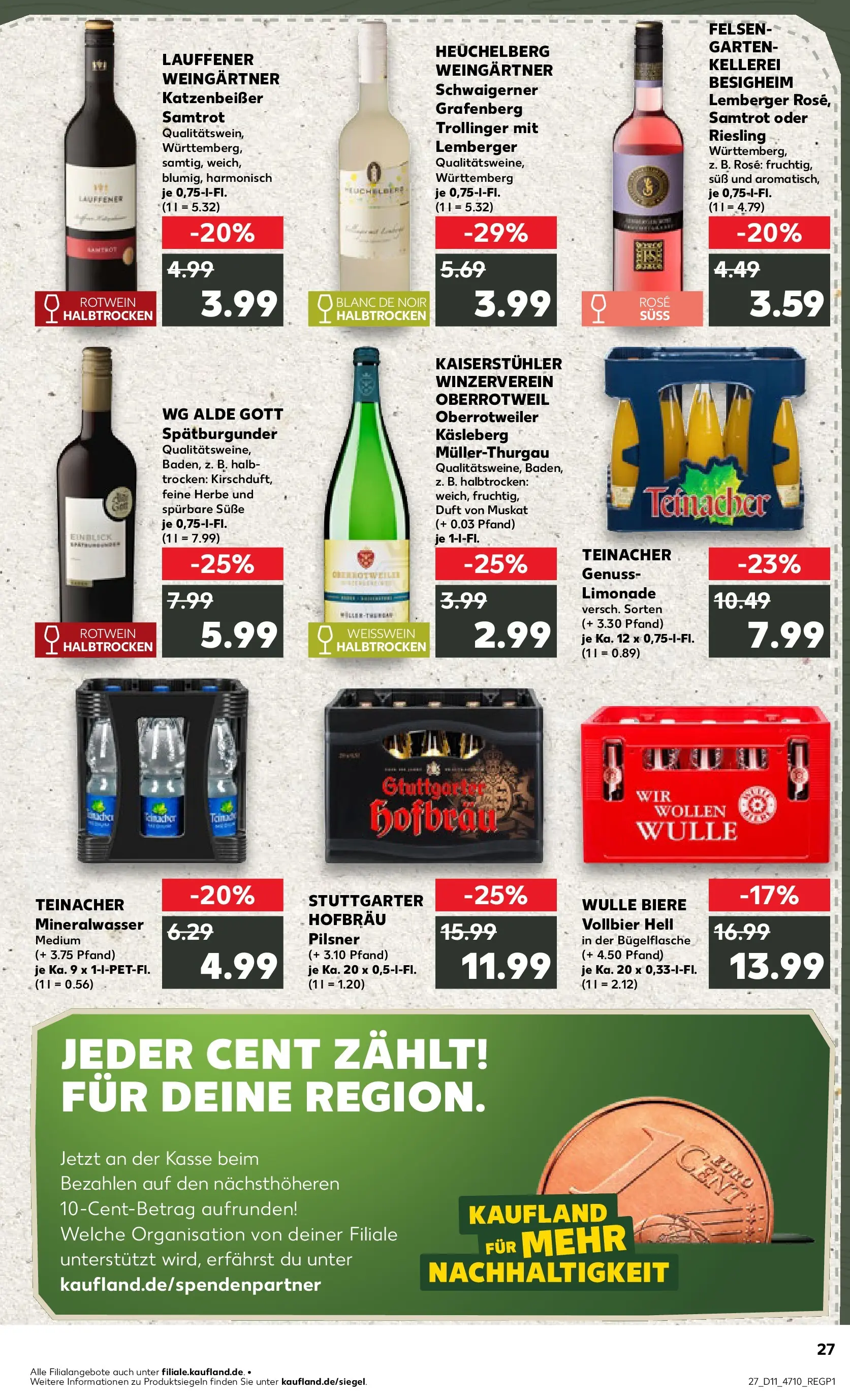 Prospekt Kaufland ab 09.03.2026 » Angebote Online zum Blättern | Seite: 39 | Produkte: Weißwein, Duft, Limonade, Mineralwasser