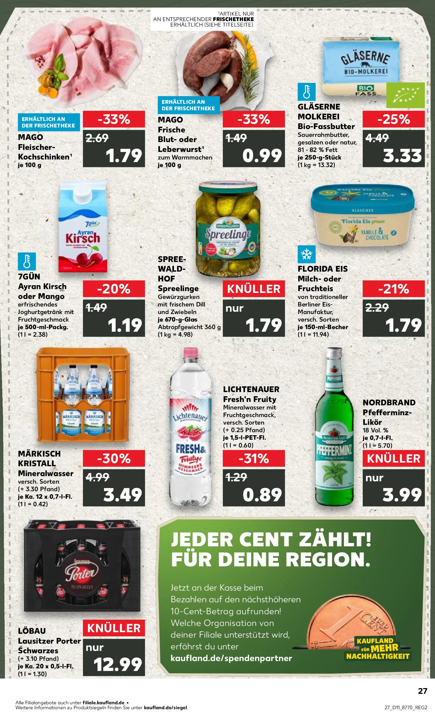 Prospekt Kaufland ab 09.03.2026 » Angebote Online zum Blättern | Seite: 39 | Produkte: Zwiebeln, Mango, Dill, Eis
