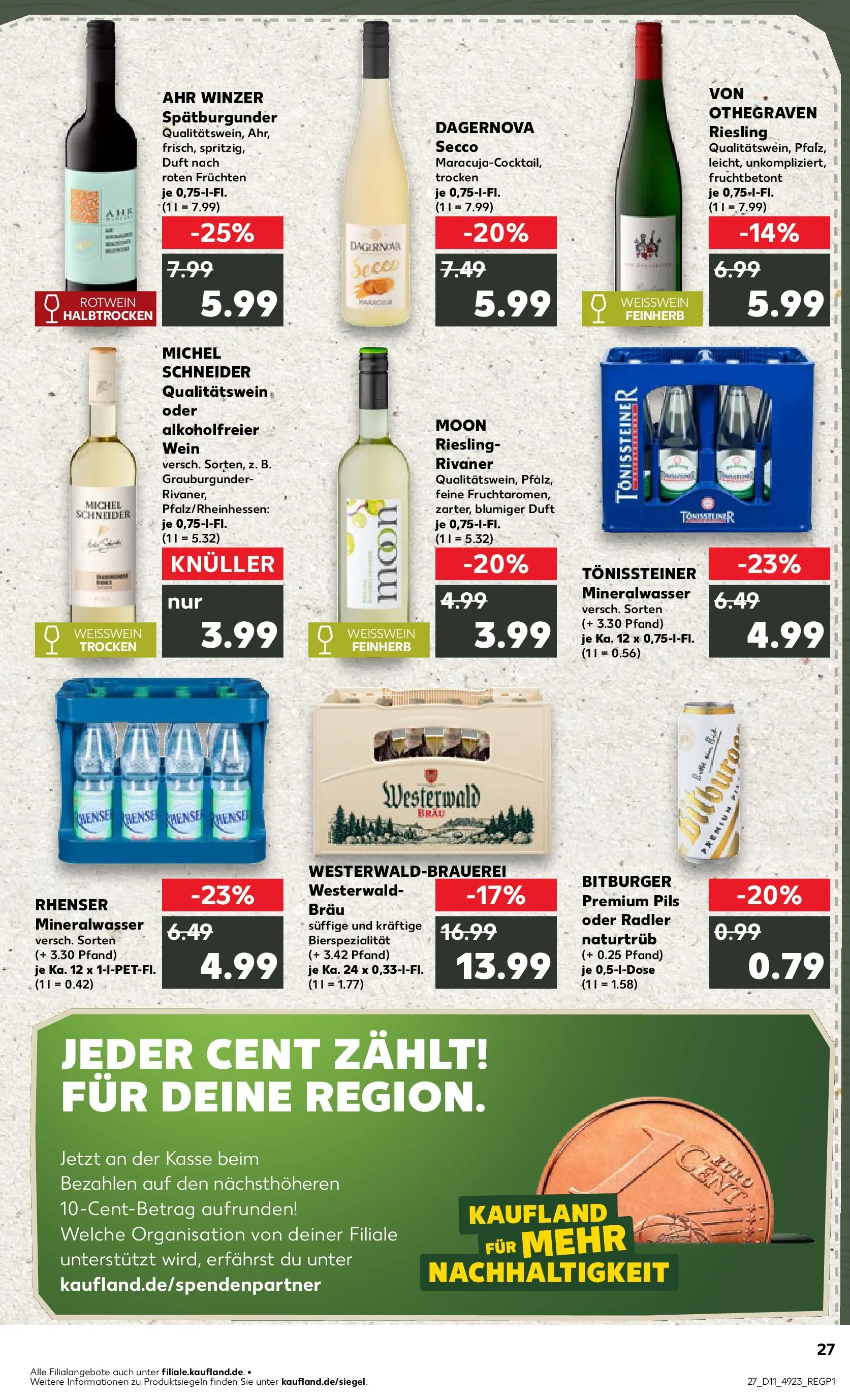 Prospekt Kaufland ab 09.03.2026 » Angebote Online zum Blättern | Seite: 39 | Produkte: Bitburger, Duft, Radler, Wein