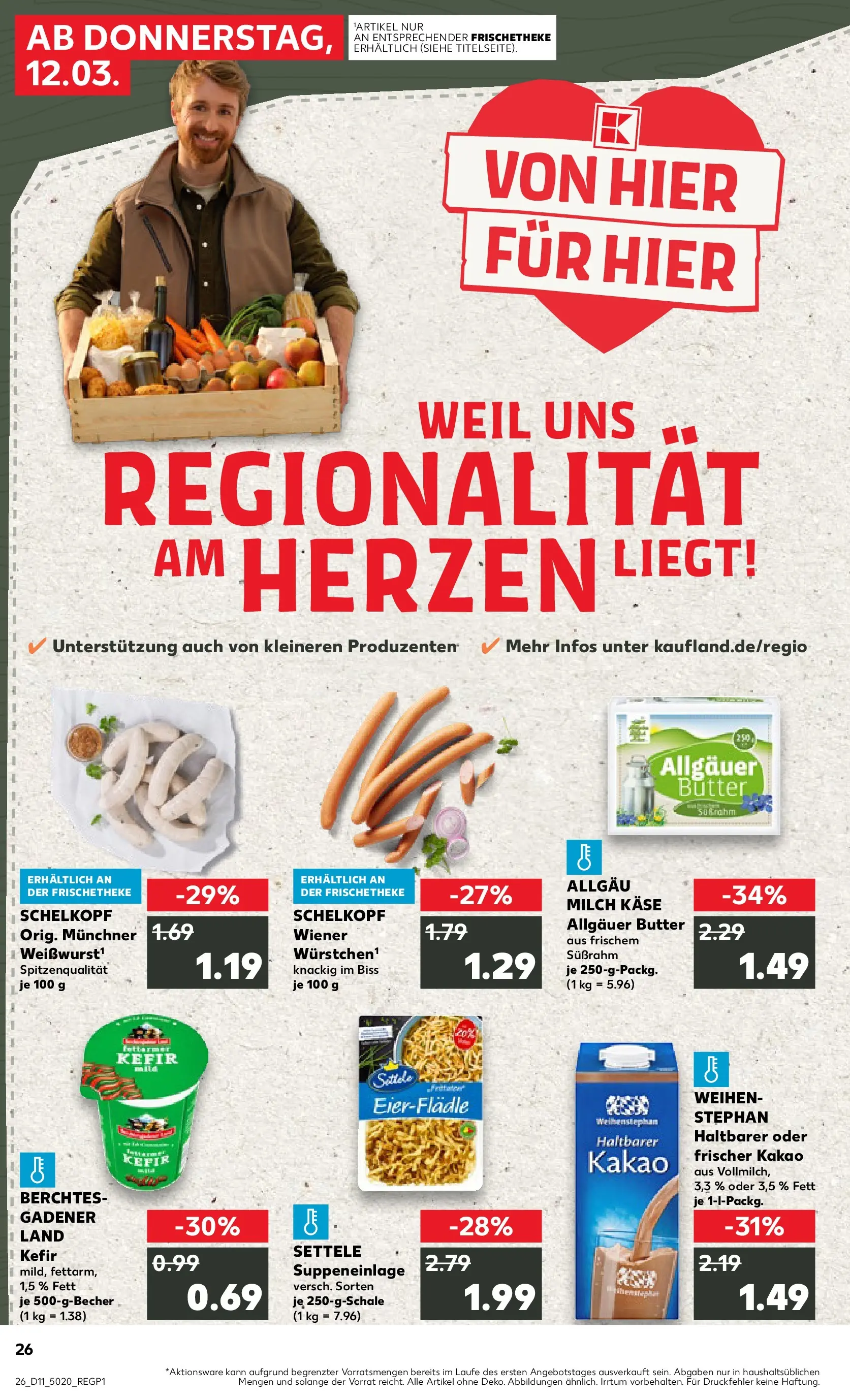 Prospekt Kaufland ab 09.03.2026 » Angebote Online zum Blättern | Seite: 38 | Produkte: Kefir, Milch, Butter, Käse