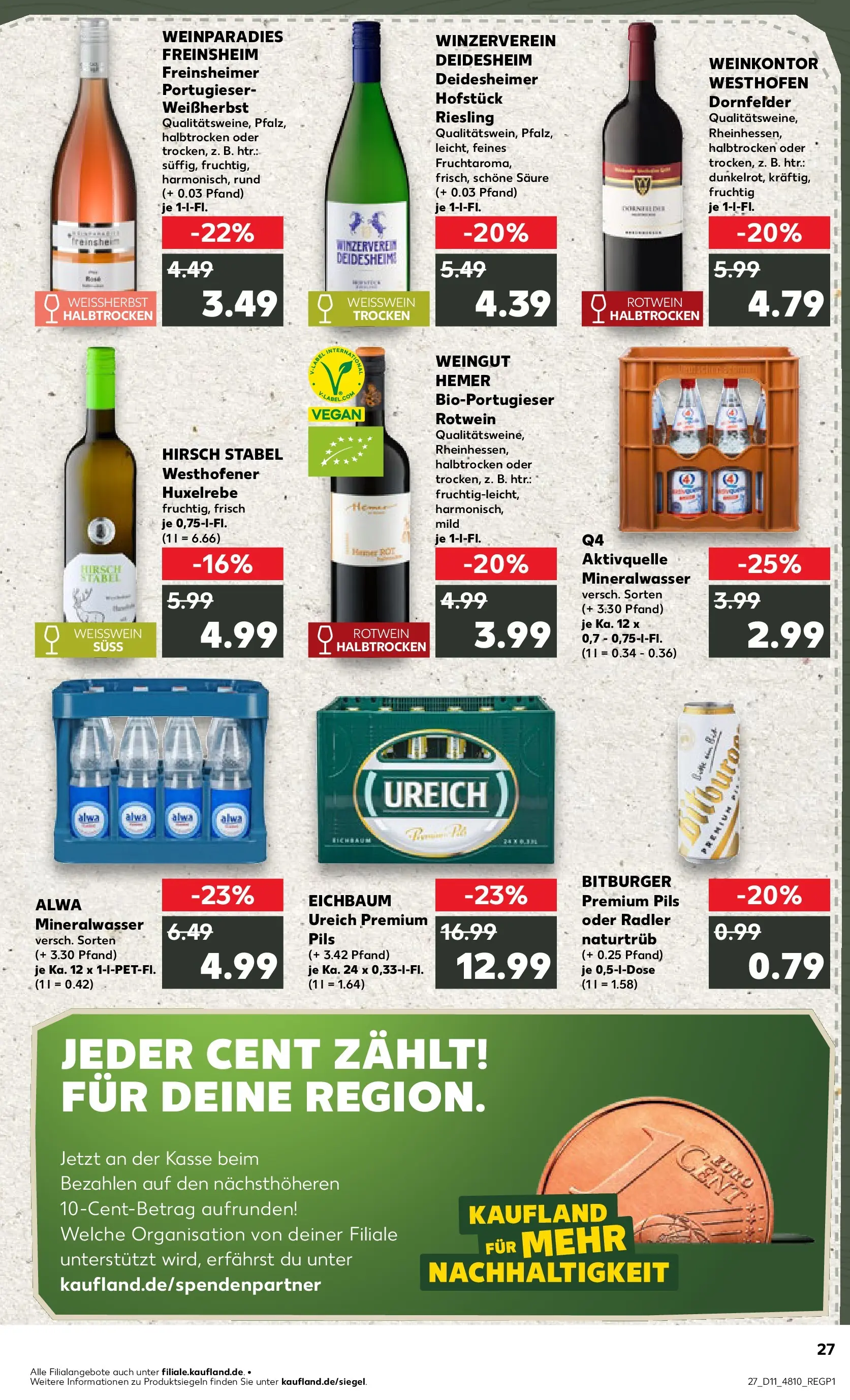 Prospekt Kaufland ab 12.03.2026 » Angebote Online zum Blättern | Seite: 27 | Produkte: Bitburger, Pils, Mineralwasser, Radler