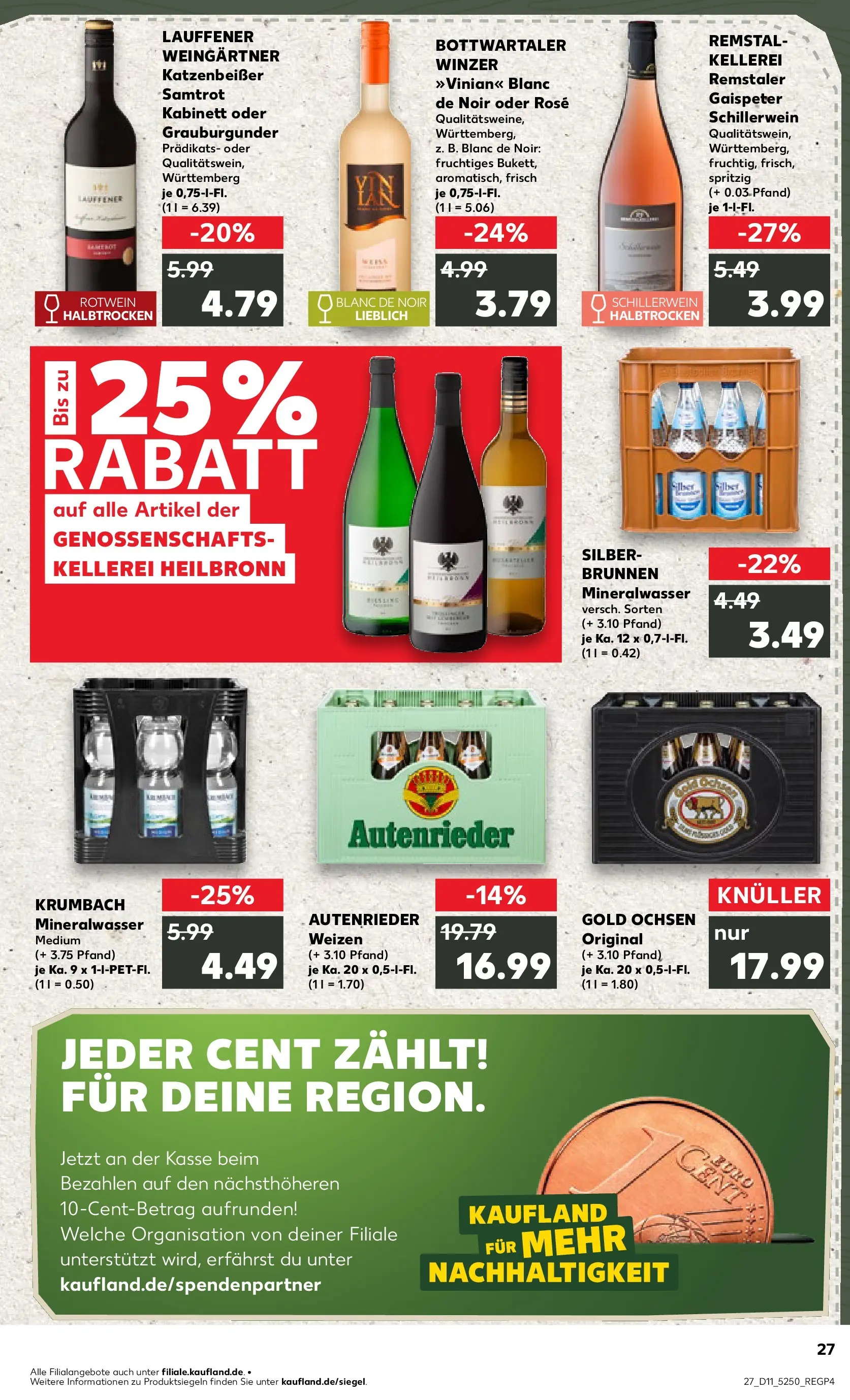 Prospekt Kaufland ab 09.03.2026 » Angebote Online zum Blättern | Seite: 39 | Produkte: Rotwein, Mineralwasser