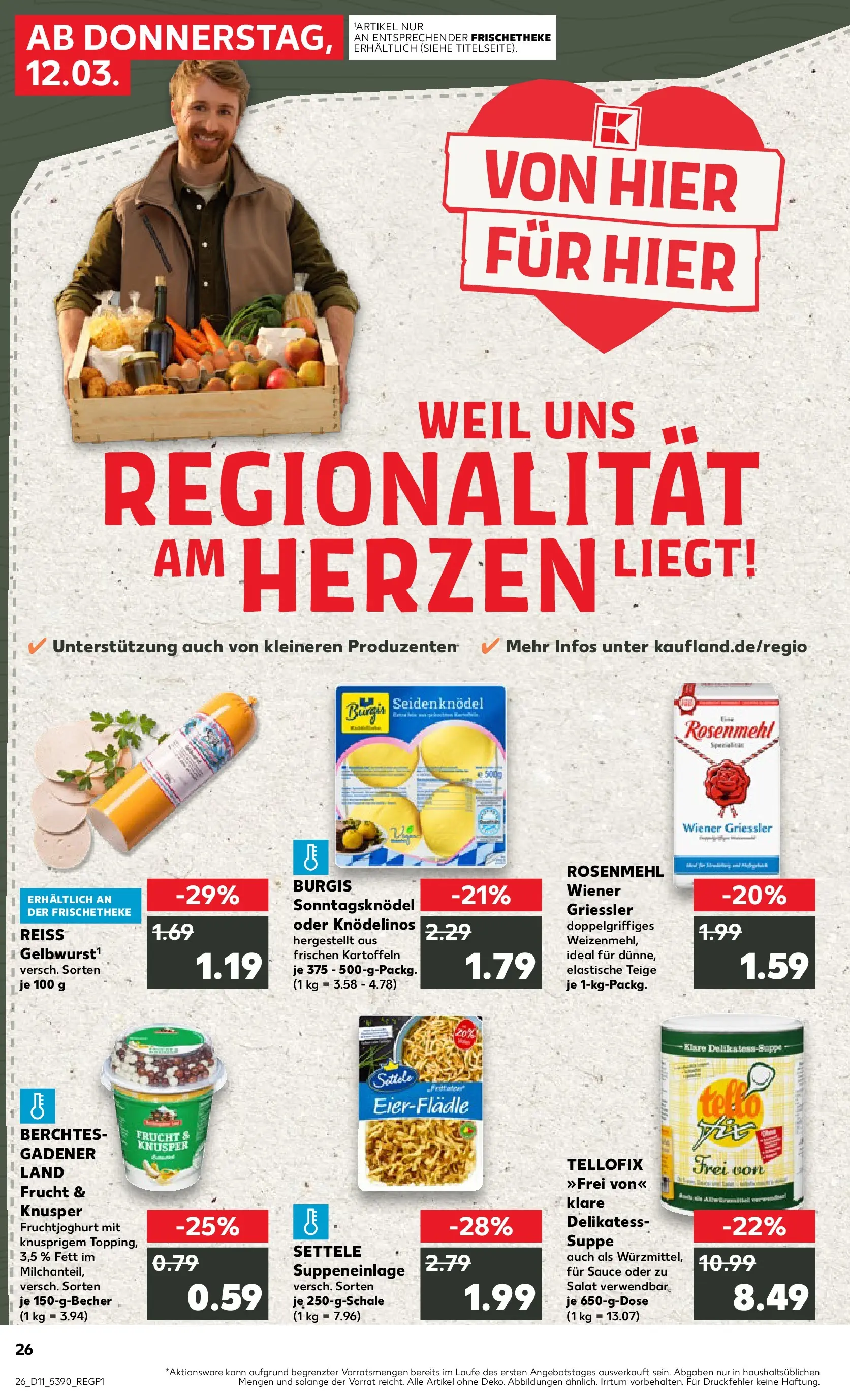 Prospekt Kaufland ab 09.03.2026 » Angebote Online zum Blättern | Seite: 38 | Produkte: Fruchtjoghurt, Kartoffeln, Salat
