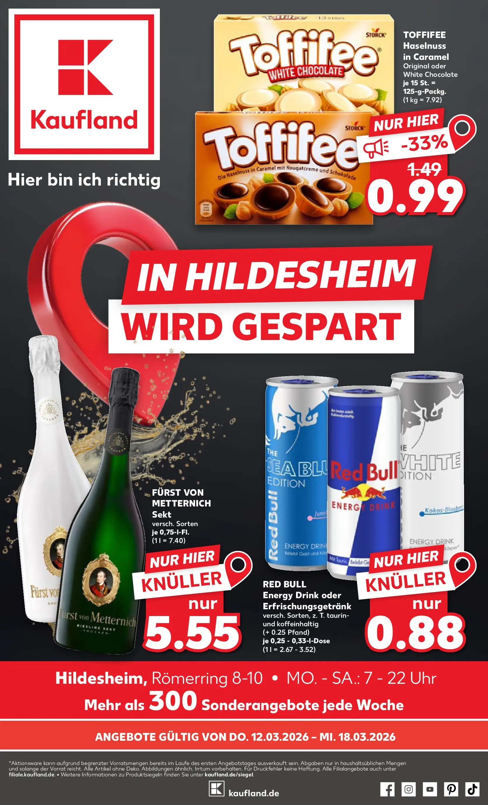 Prospekt Kaufland ab 09.03.2026 » Angebote Online zum Blättern | Seite: 13 | Produkte: Red bull, Energy, Schokolade, Uhr