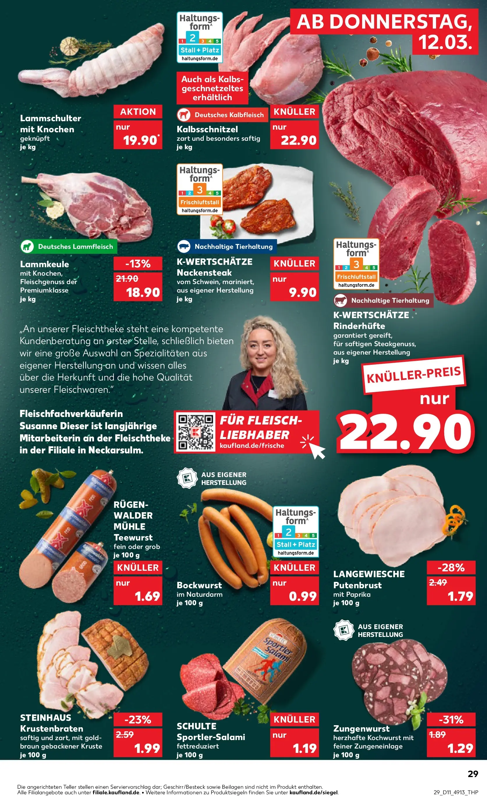 Prospekt Kaufland ab 09.03.2026 » Angebote Online zum Blättern | Seite: 41 | Produkte: Bockwurst, Mühle, Steak, Fleisch