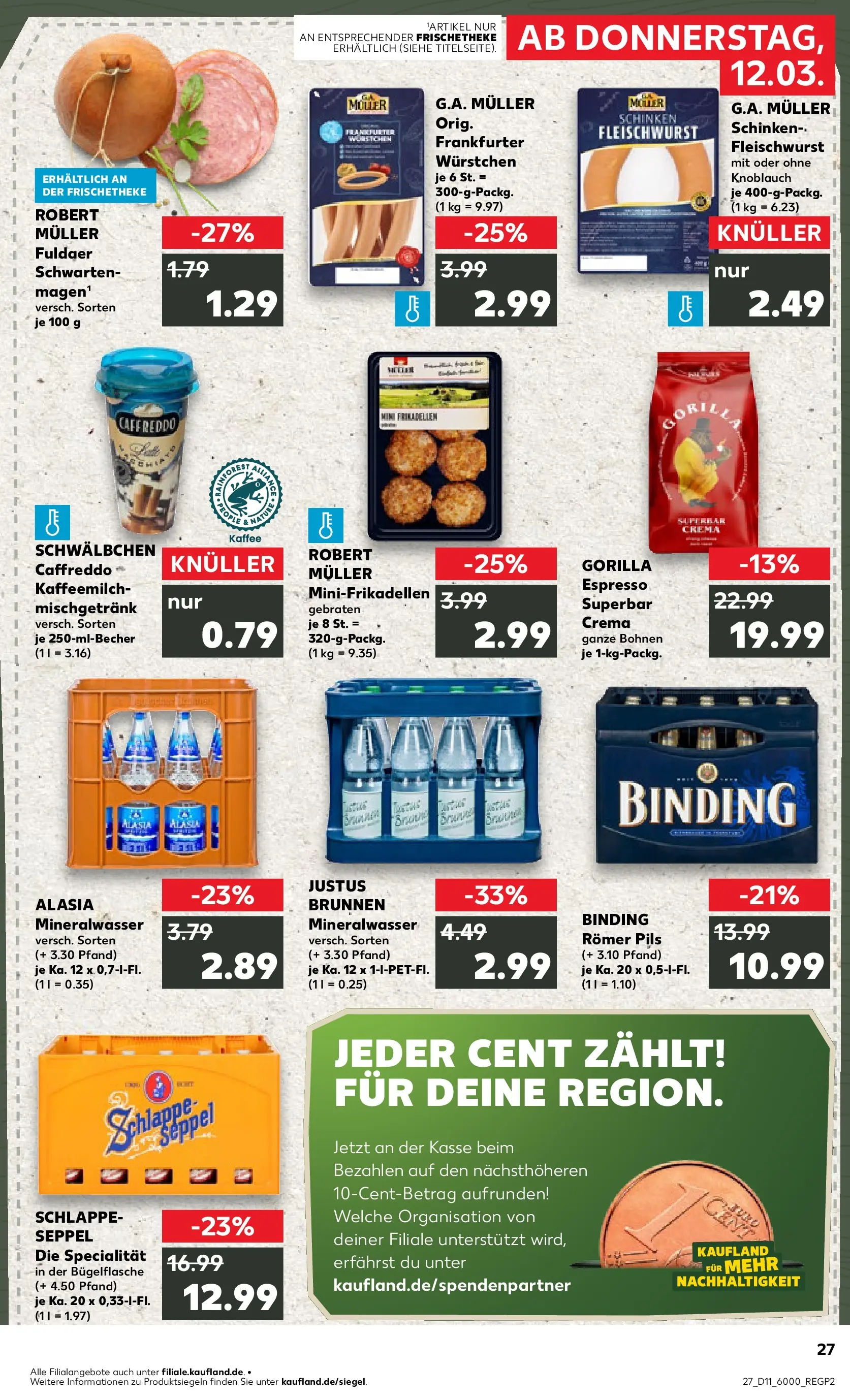 Prospekt Kaufland ab 09.03.2026 » Angebote Online zum Blättern | Seite: 39 | Produkte: Pils, Mineralwasser, Knoblauch, Schinken