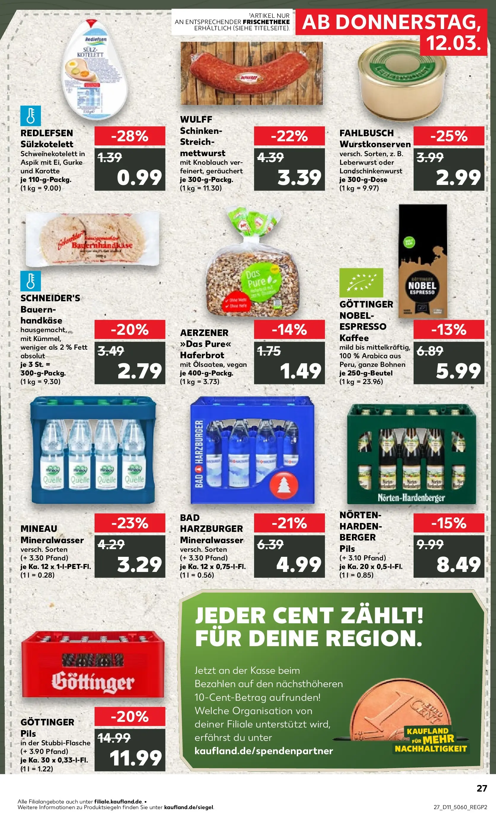 Prospekt Kaufland ab 12.03.2026 » Angebote Online zum Blättern | Seite: 31 | Produkte: Kaffee, Pils, Mineralwasser, Knoblauch