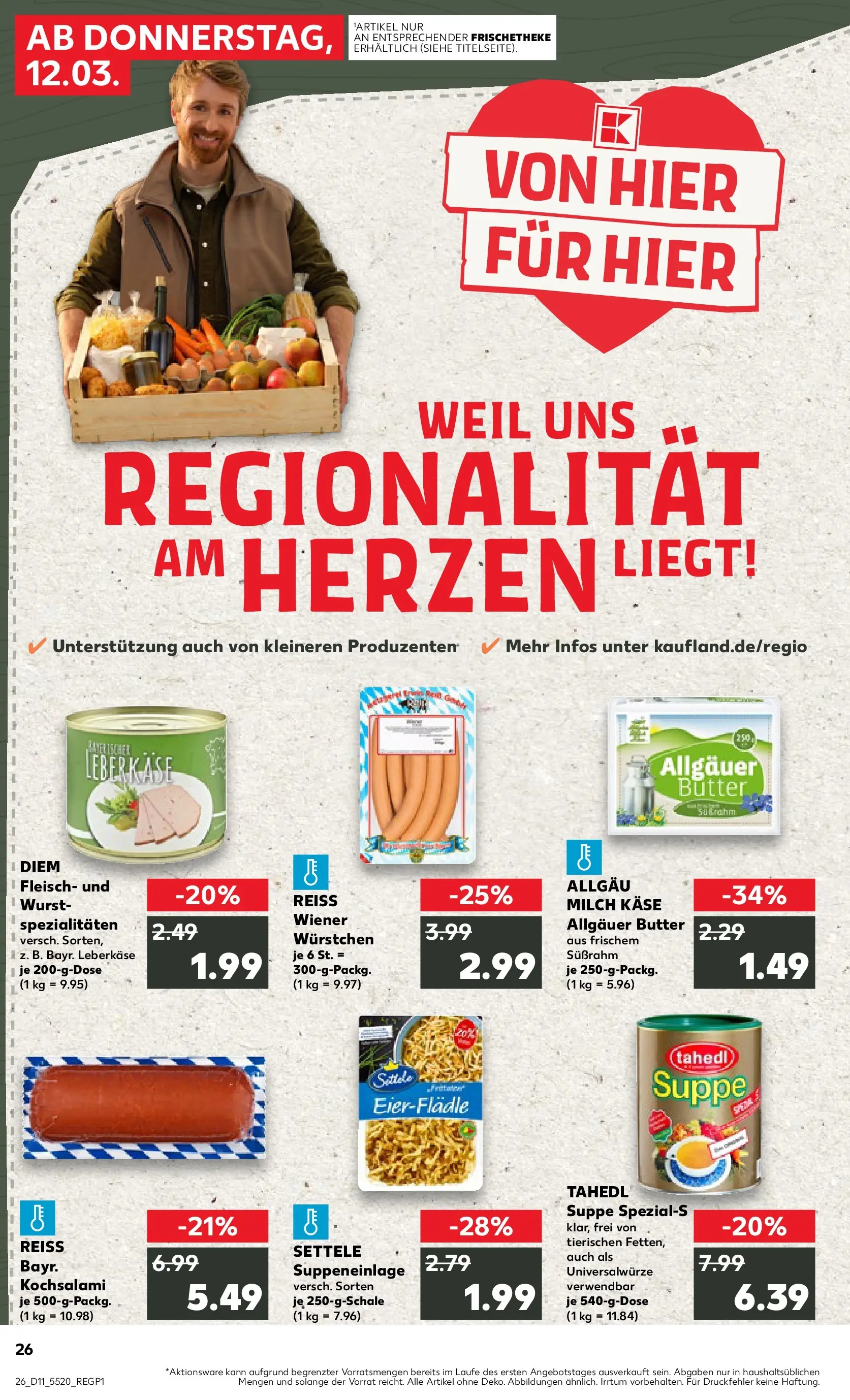 Prospekt Kaufland ab 09.03.2026 » Angebote Online zum Blättern | Seite: 38 | Produkte: Wiener wurstchen, Käse, Wurst, Salami