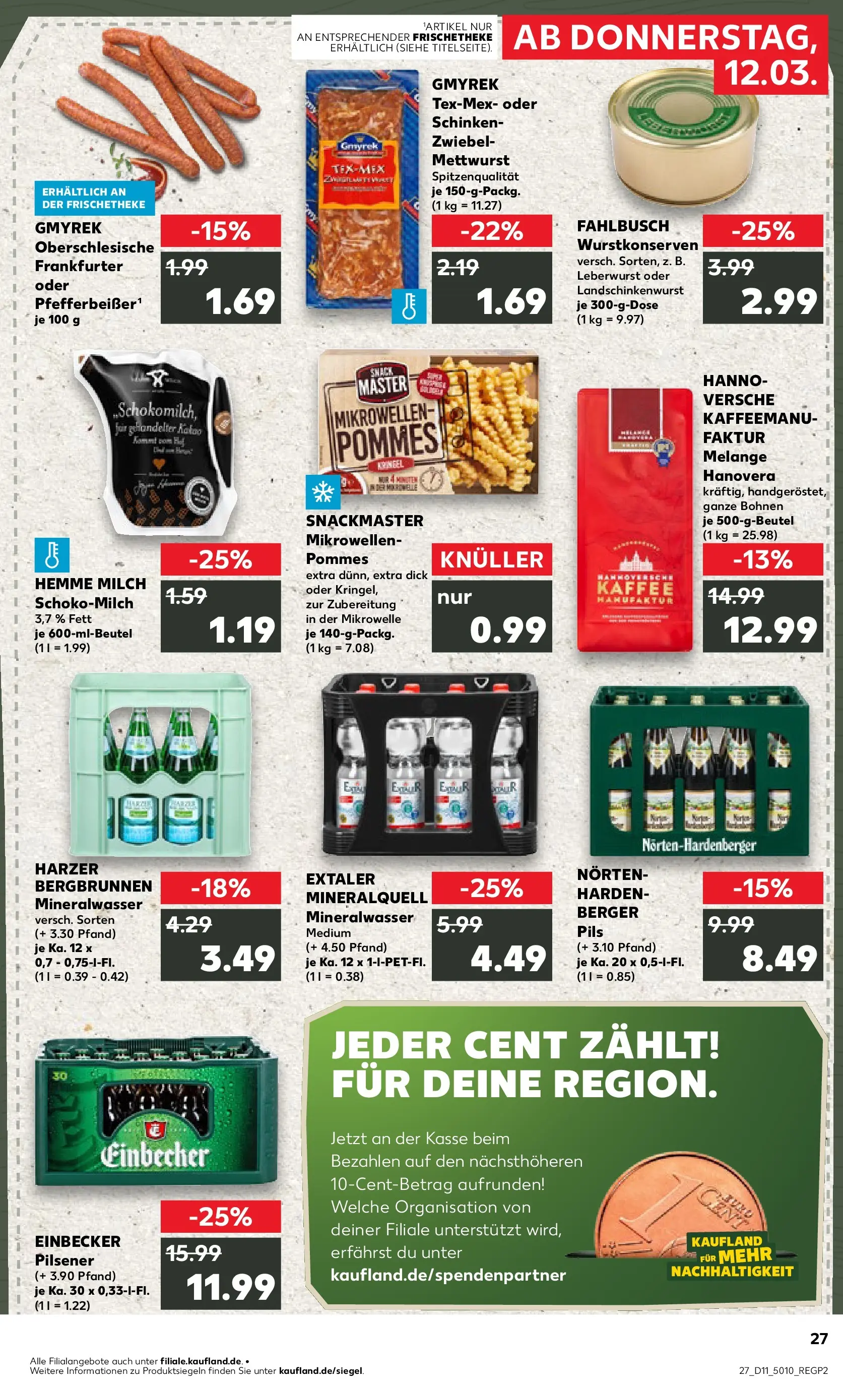 Prospekt Kaufland ab 09.03.2026 » Angebote Online zum Blättern | Seite: 47 | Produkte: Mikrowelle, Kaffee, Mineralwasser, Schinken