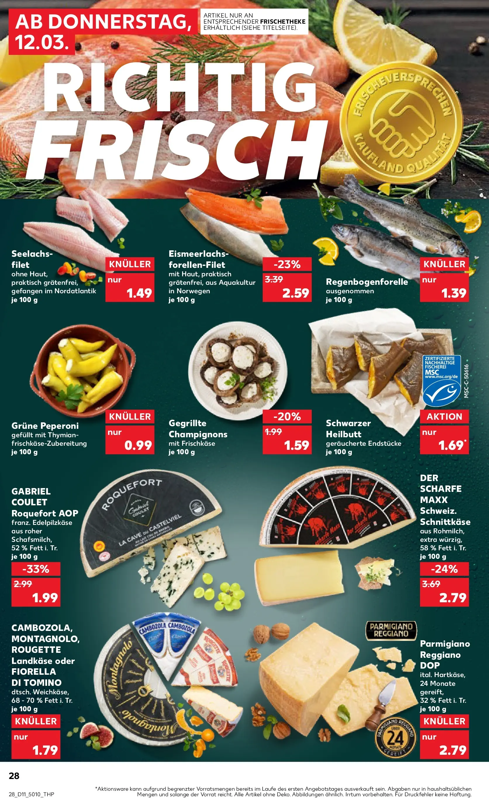 Prospekt Kaufland ab 09.03.2026 » Angebote Online zum Blättern | Seite: 48 | Produkte: Champignons, Frischkase