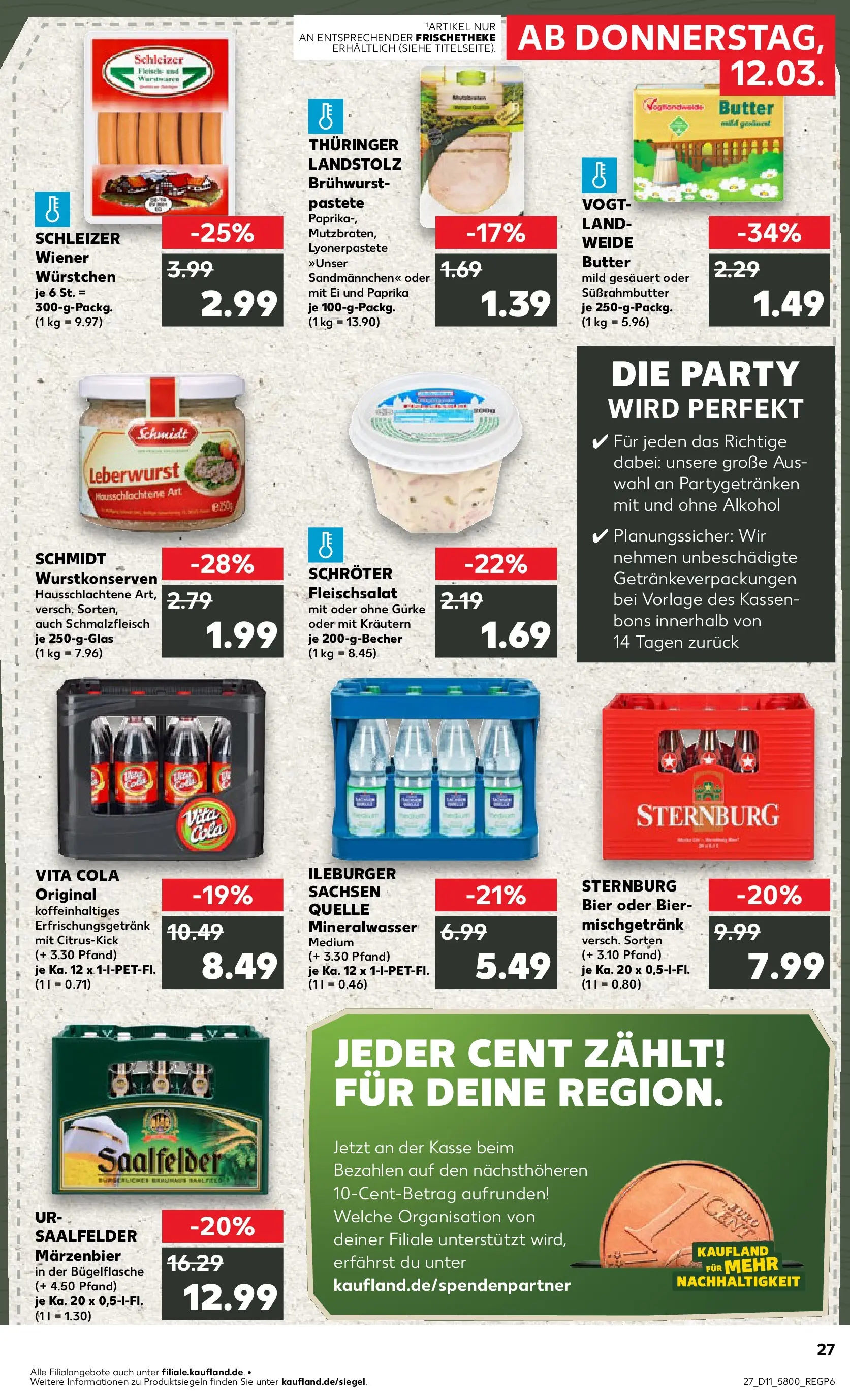 Prospekt Kaufland ab 09.03.2026 » Angebote Online zum Blättern | Seite: 39 | Produkte: Cola, Bier, Paprika, Vita cola