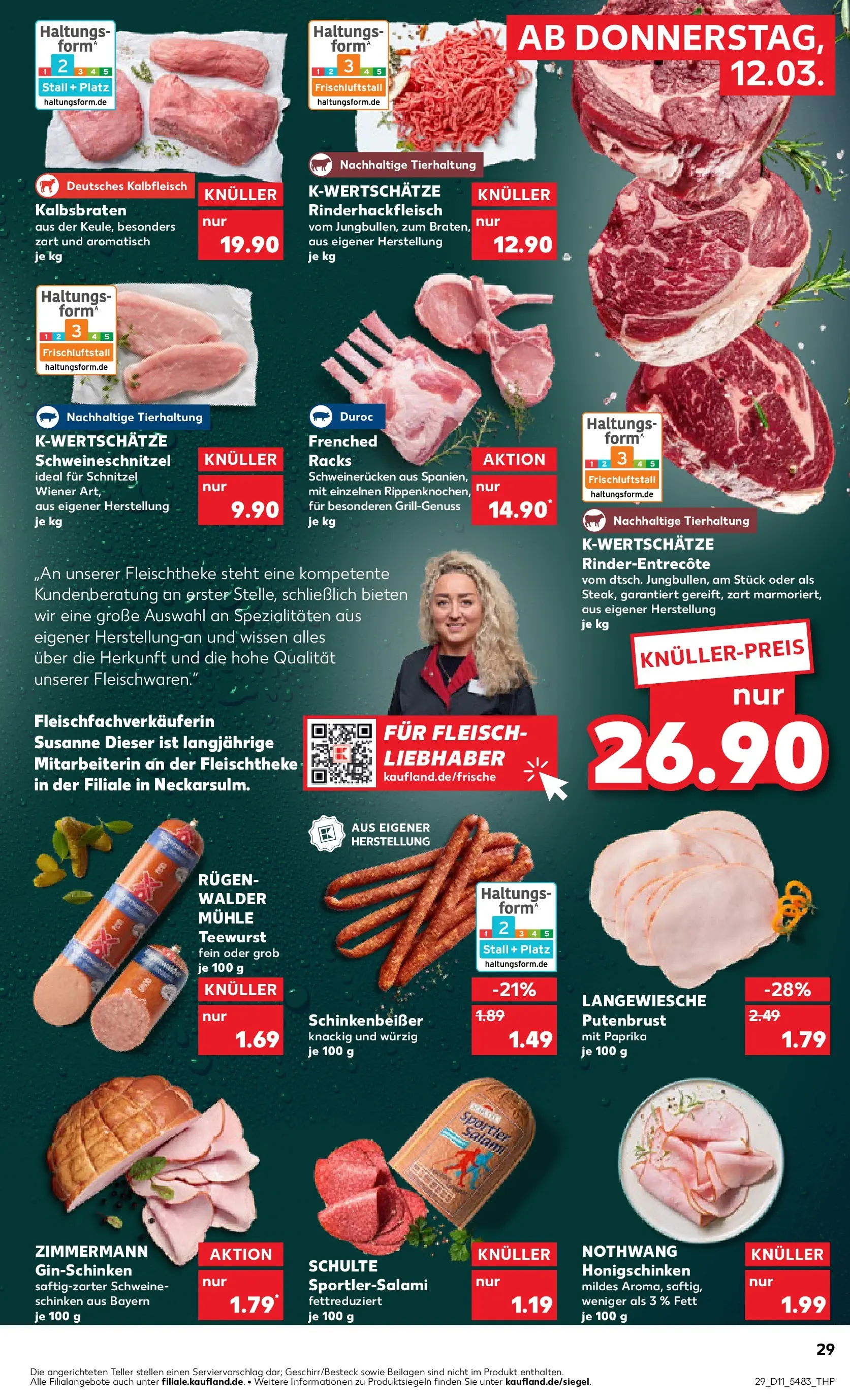 Prospekt Kaufland ab 12.03.2026 » Angebote Online zum Blättern | Seite: 29 | Produkte: Paprika, Schweinerucken, Salami, Schinken